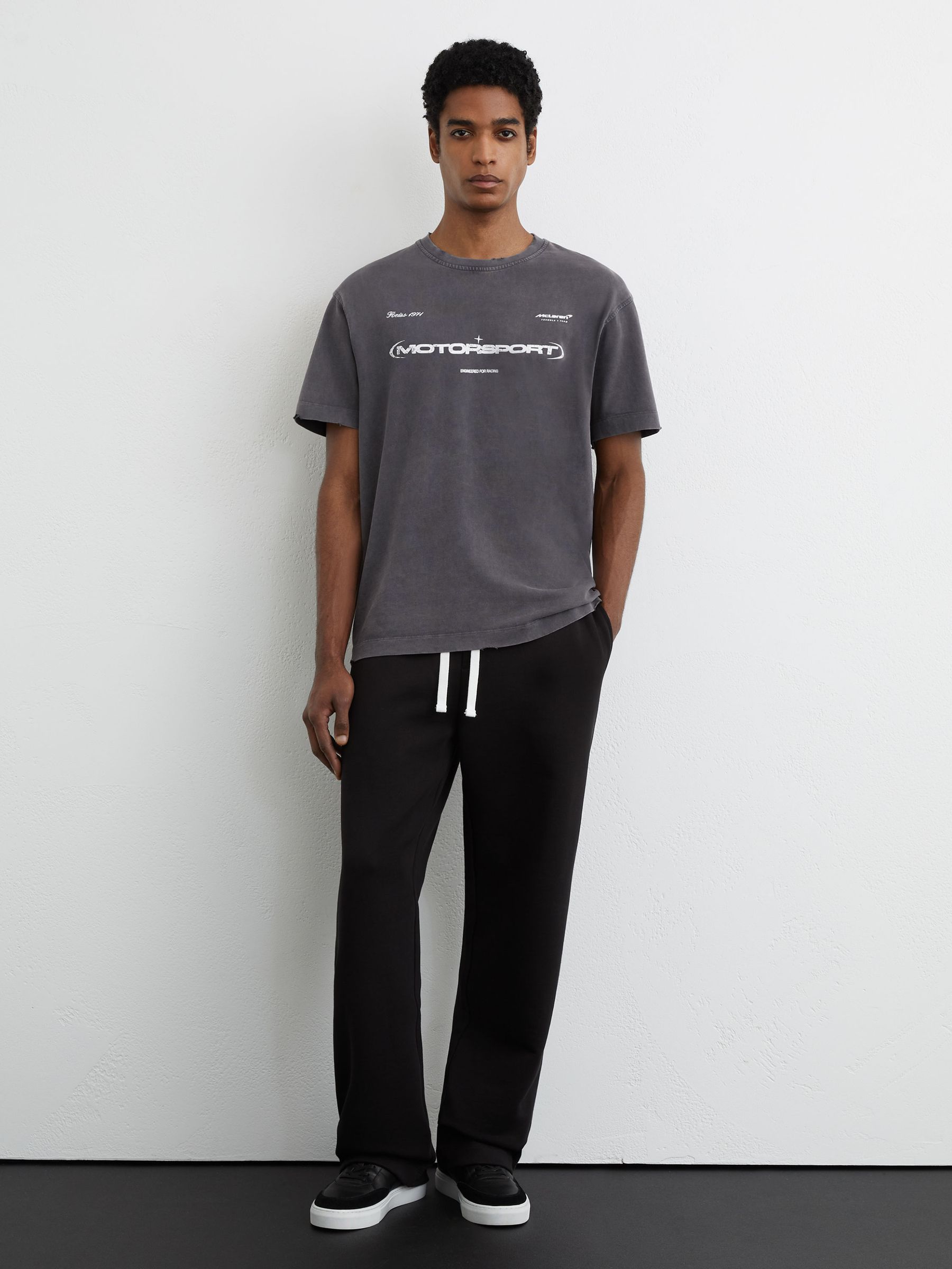 McLaren Racing Motorsport Washed T-Shirt Unisex-Fit in Washed Black - Image 3 of 8