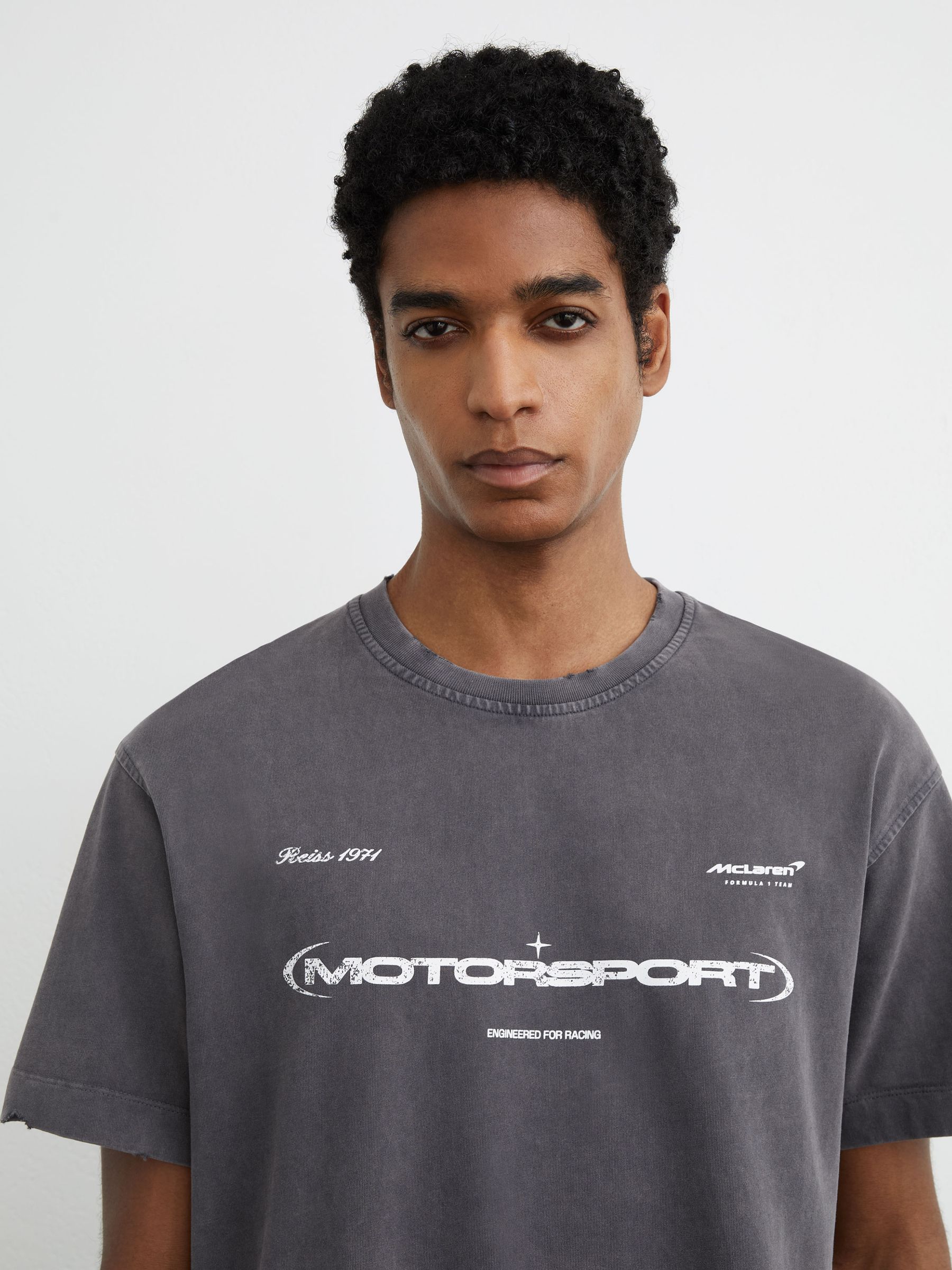 McLaren Racing Motorsport Washed T-Shirt Unisex-Fit in Washed Black - Image 4 of 8