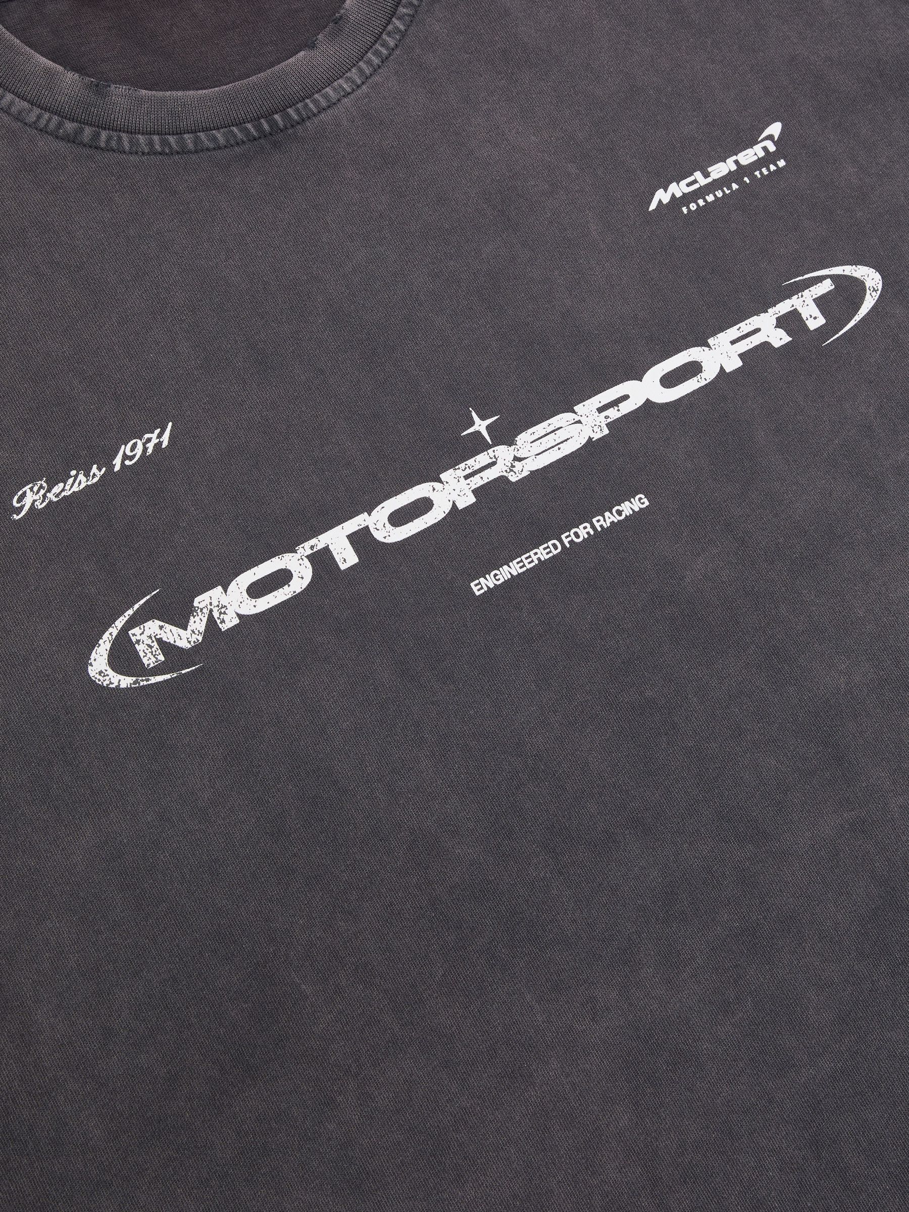 McLaren Racing Motorsport Washed T-Shirt Unisex-Fit in Washed Black - Image 7 of 8