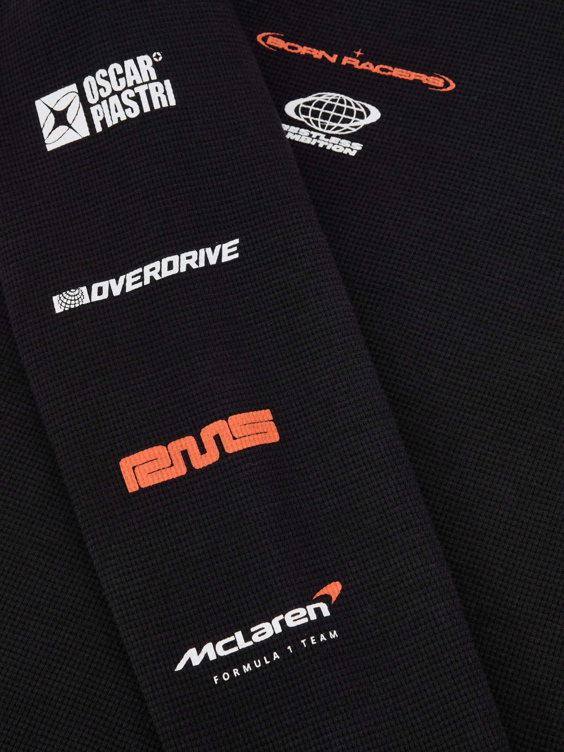 McLaren Racing Relaxed Waffle T-Shirt Unisex-Fit in Black - image 3
