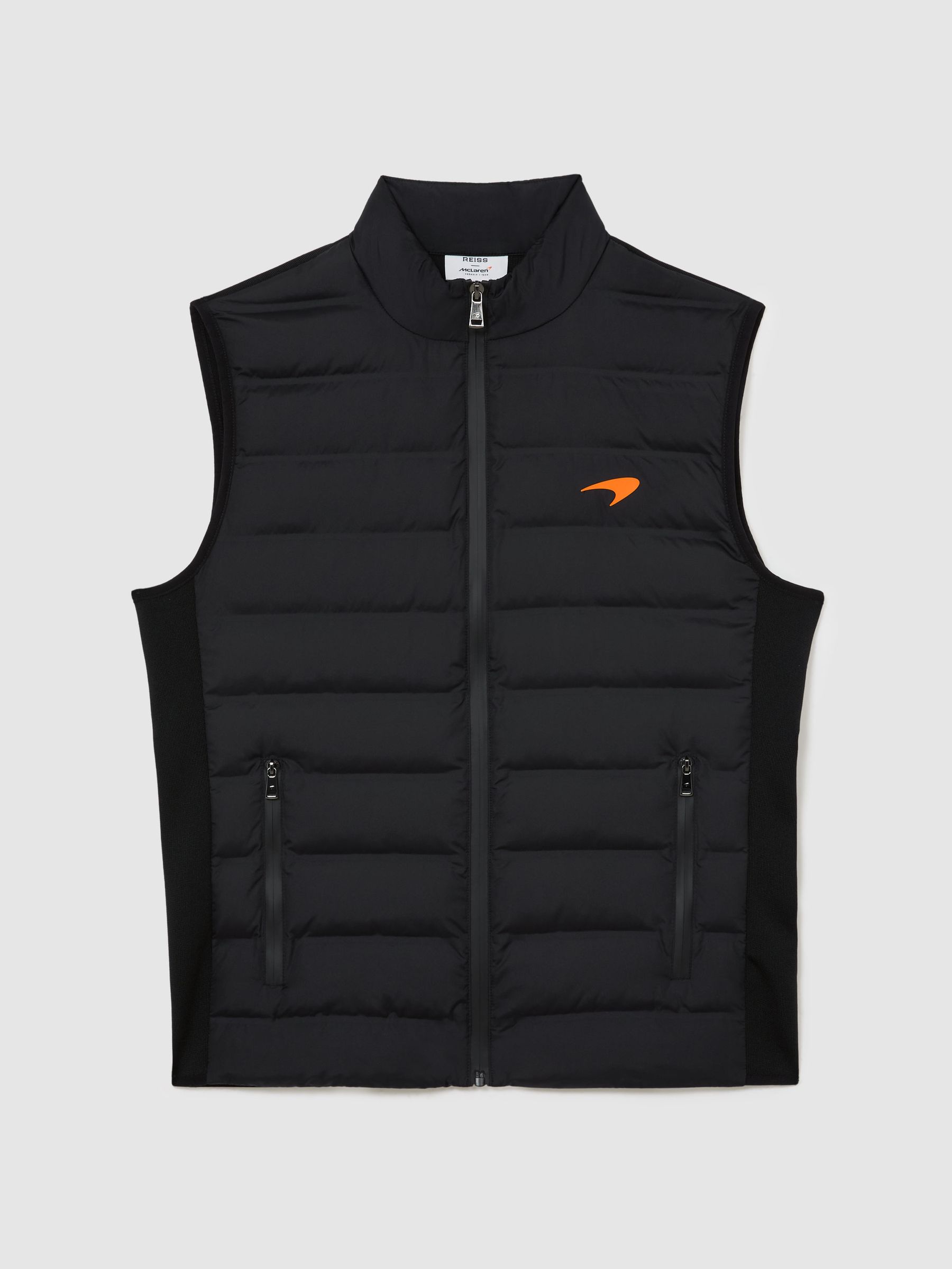 McLaren Racing Hybrid Quilted Gilet in Black - Image 2 of 8