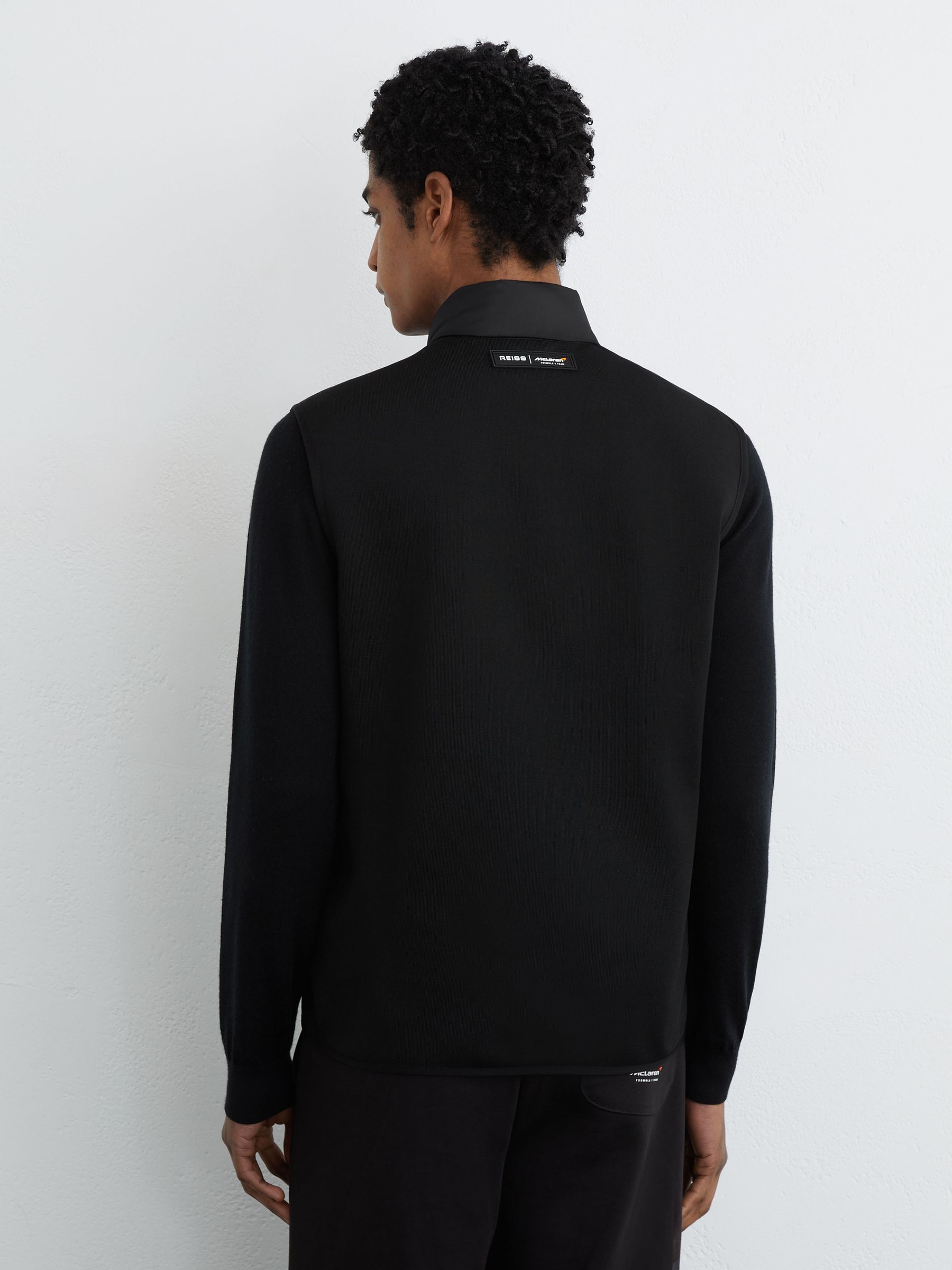 McLaren Racing Hybrid Quilted Gilet in Black - Image 6 of 8