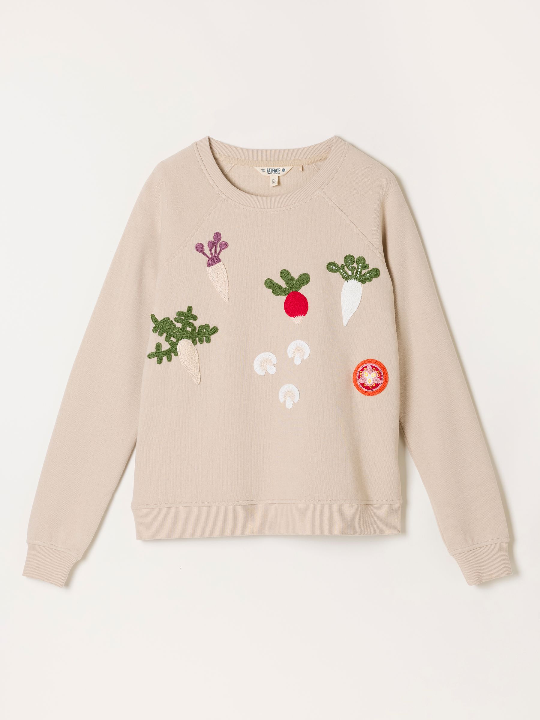 Bex Ivory Vegetable Crochet Crew Sweat Top - Image 6 of 6