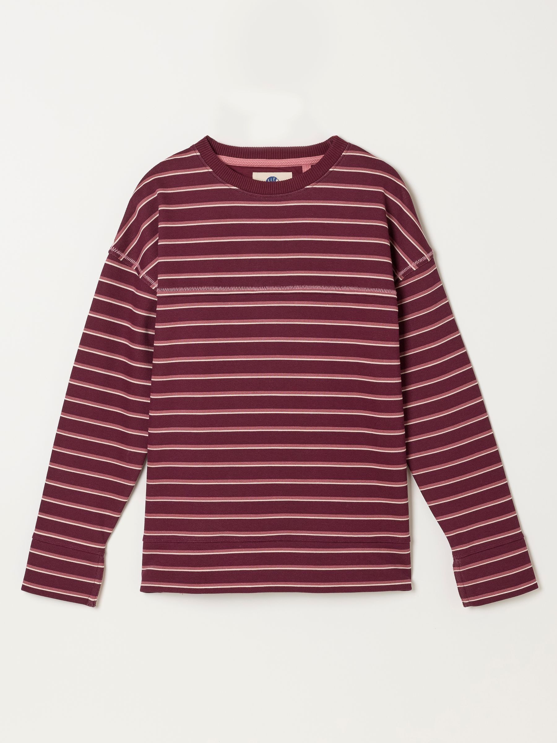 Purple Airlie Stripe Crew Sweat Top - Image 6 of 6 Purple Airlie Stripe Crew Sweat Top - Image 6 of 6