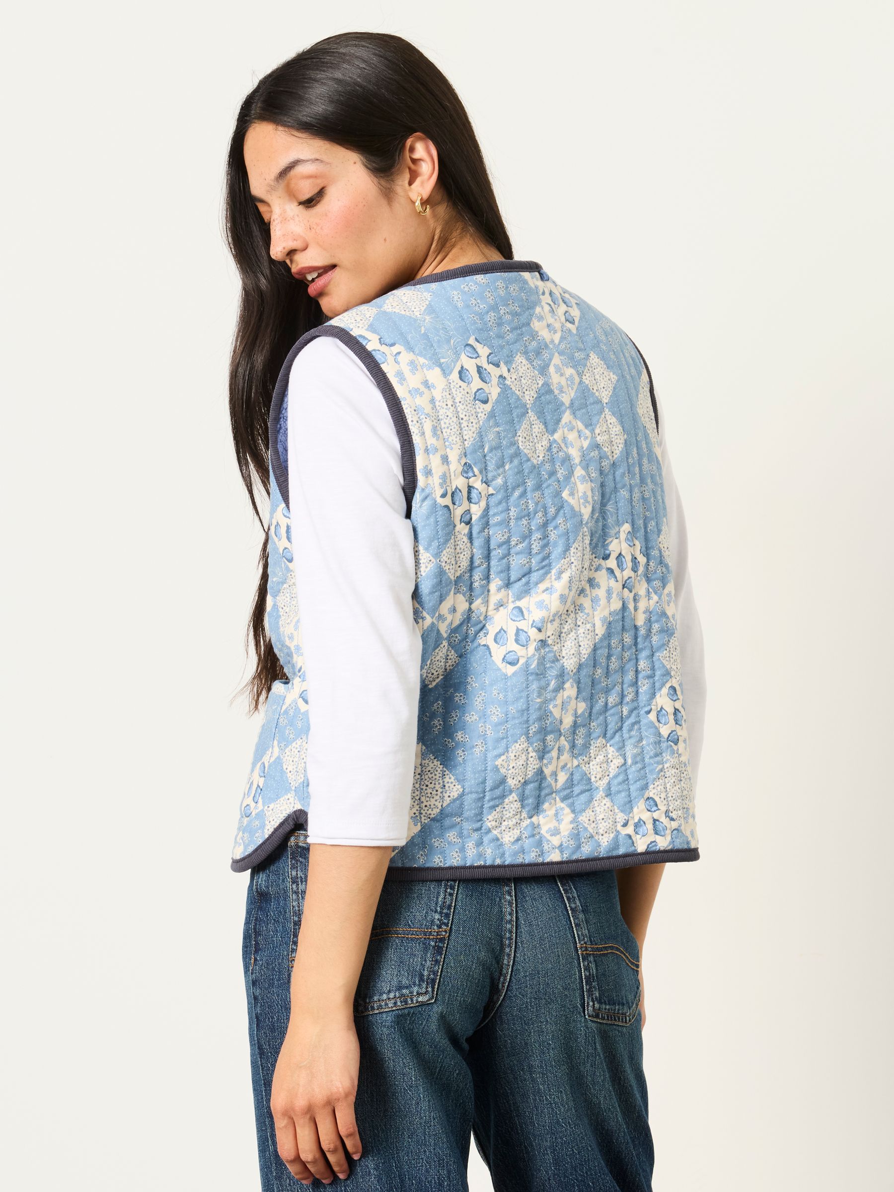 Blue Reversible Fleece Gilet - Image 2 of 8