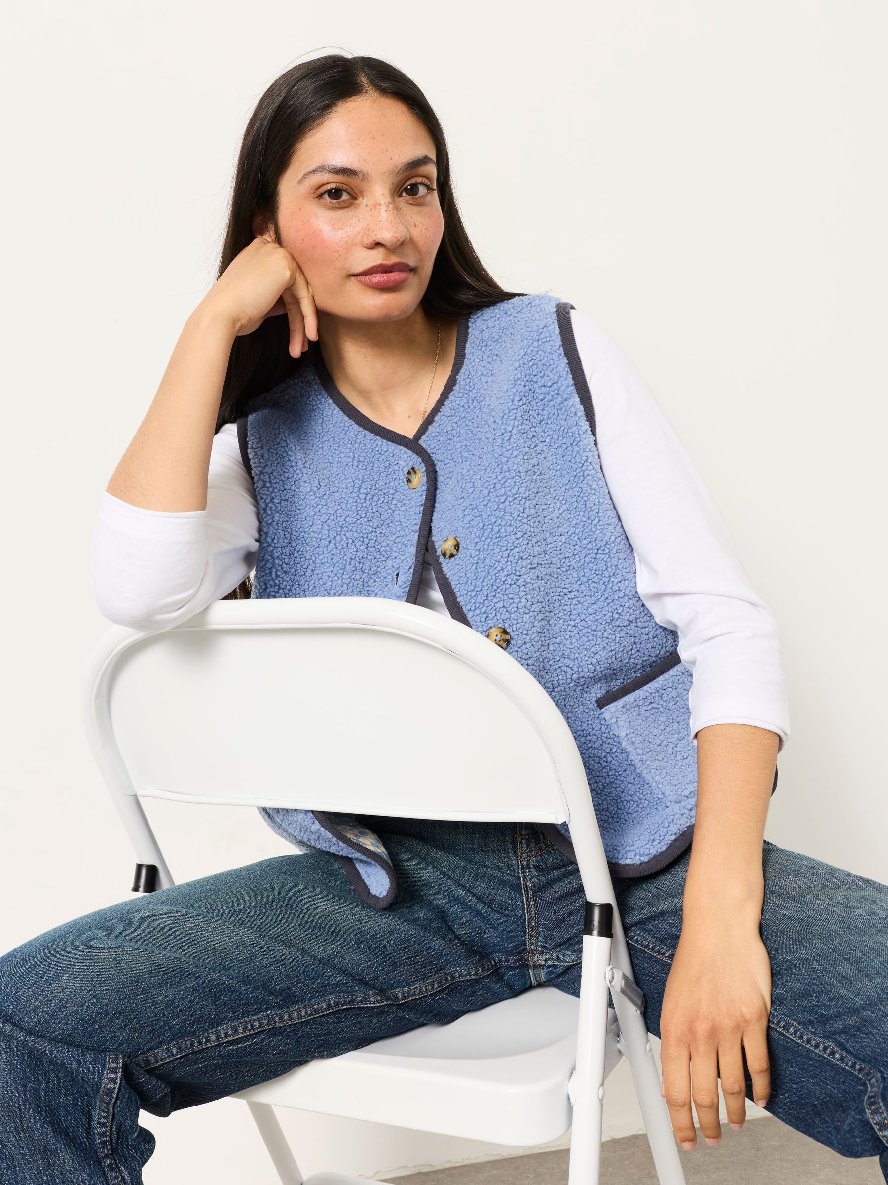 Blue Reversible Fleece Gilet - Image 6 of 8