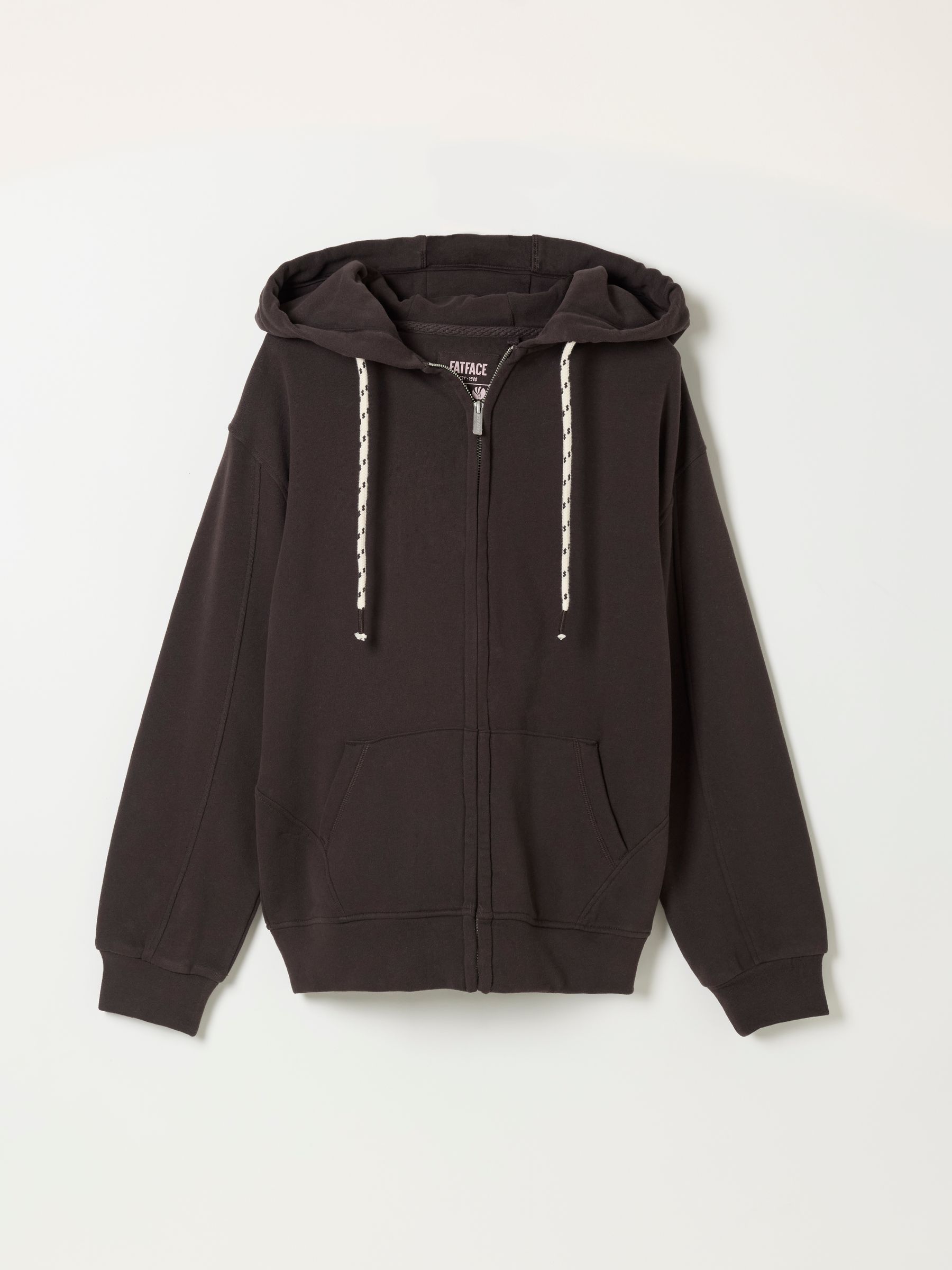Fern Chocolate Brown Zip Through Hoodie - Image 5 of 5