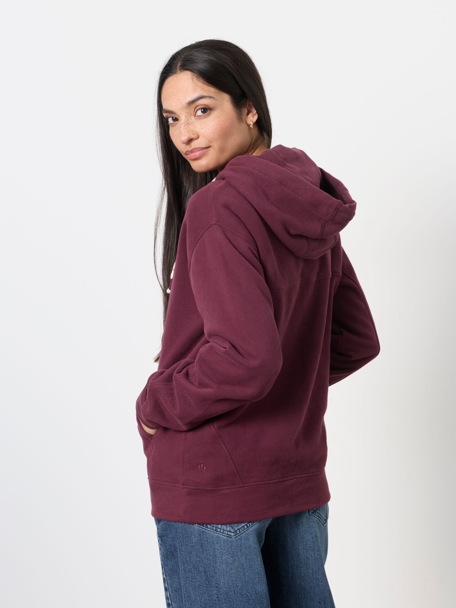 Freya Dark Purple Overhead Hoodie - Image 2 of 5