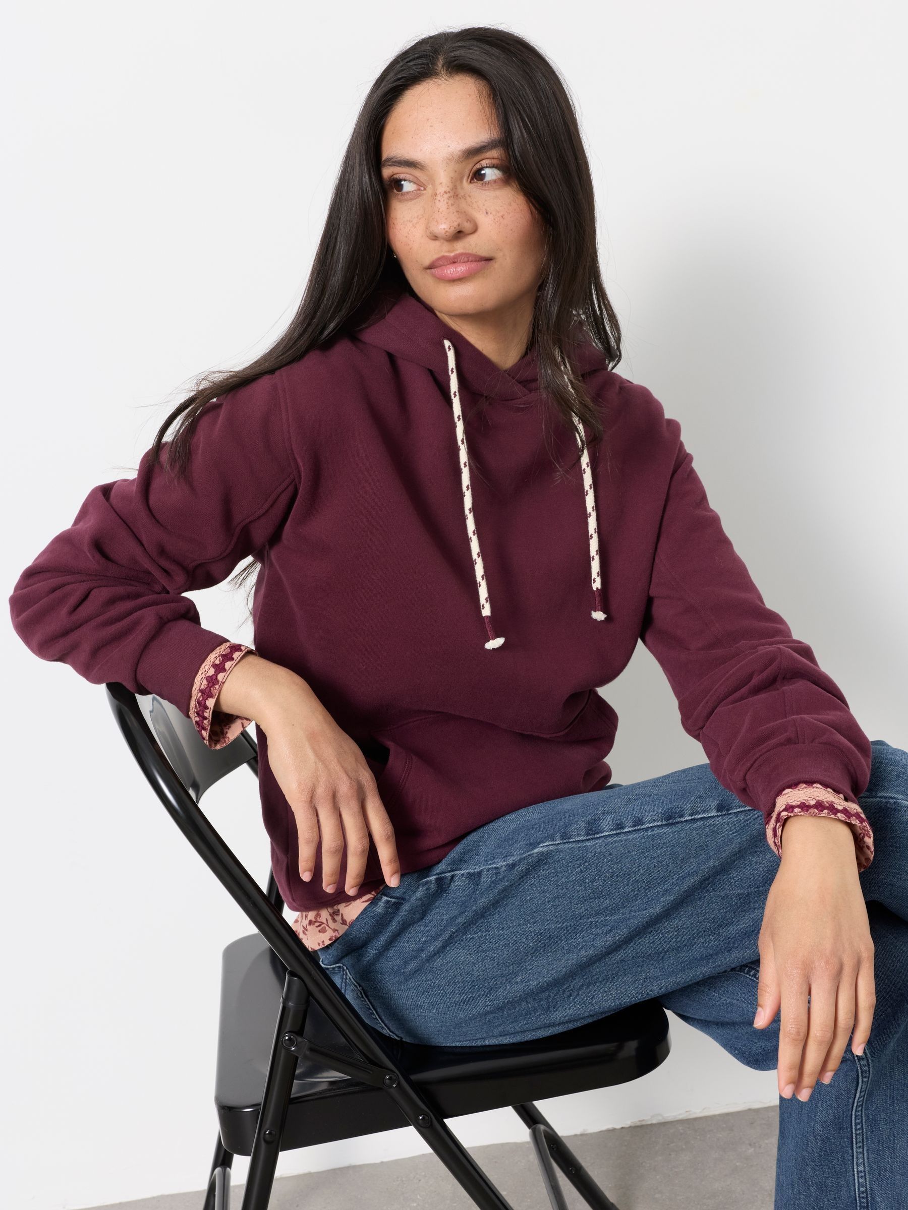 Freya Dark Purple Overhead Hoodie - Image 3 of 5