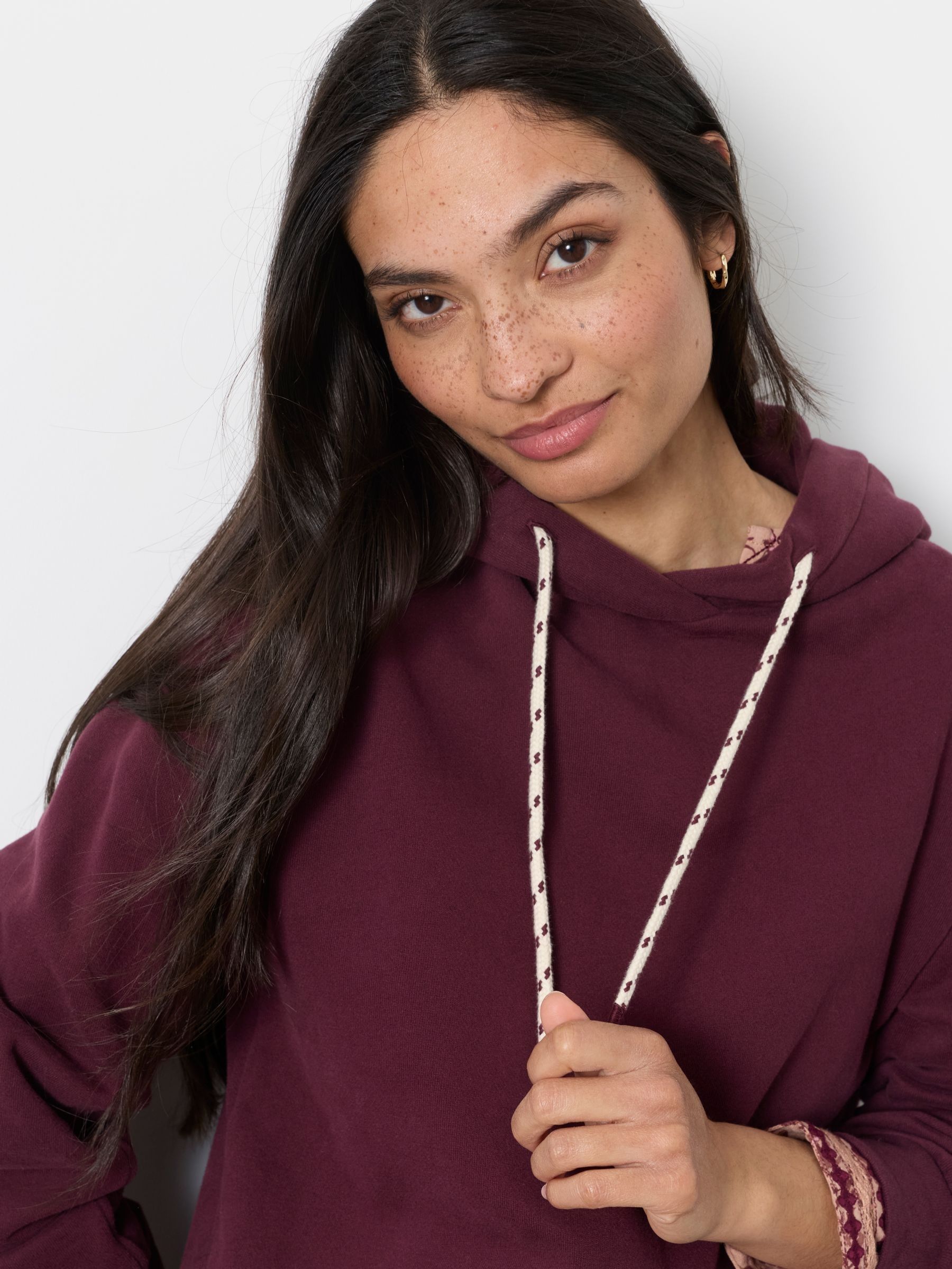 Freya Dark Purple Overhead Hoodie - Image 4 of 5