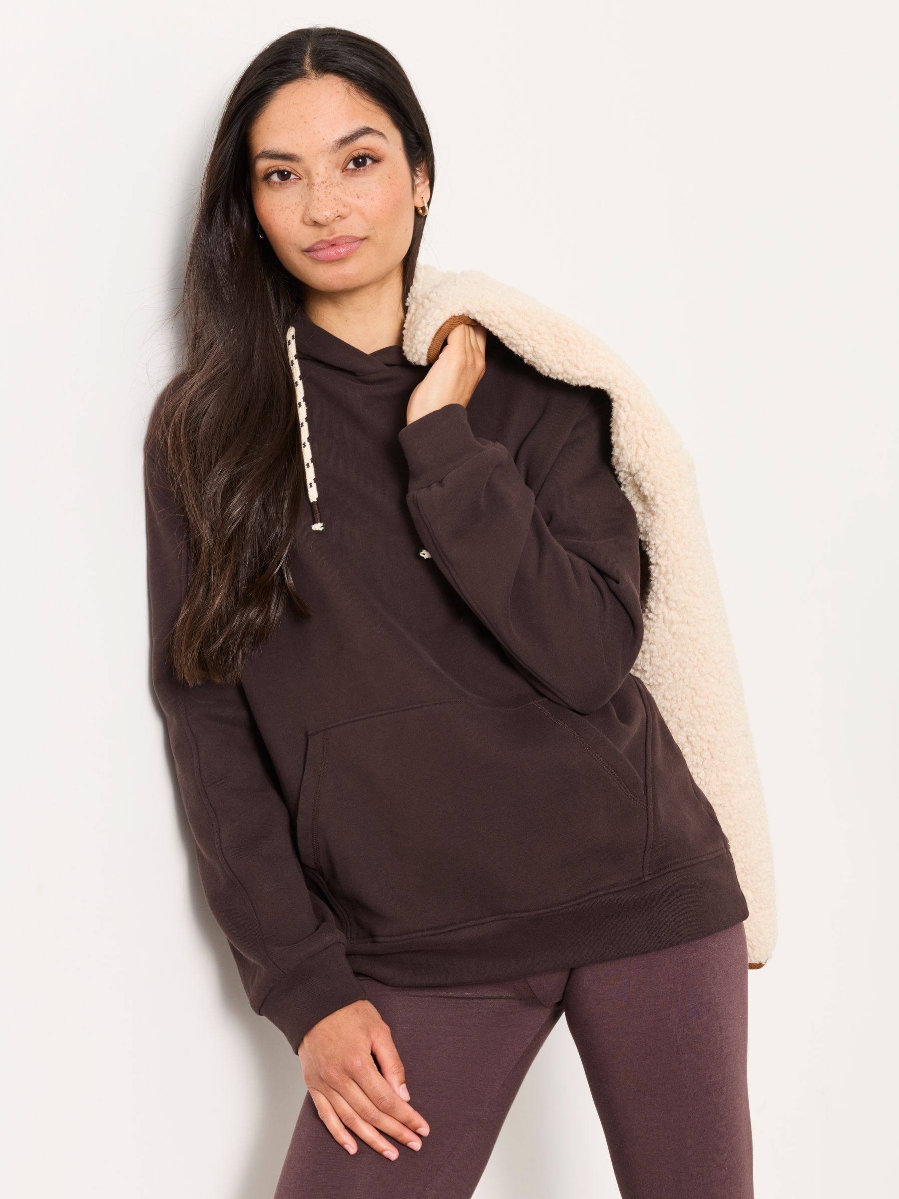 Freya Chocolate Brown Overhead Hoodie - Image 1 of 6 Freya Chocolate Brown Overhead Hoodie - Image 1 of 6
