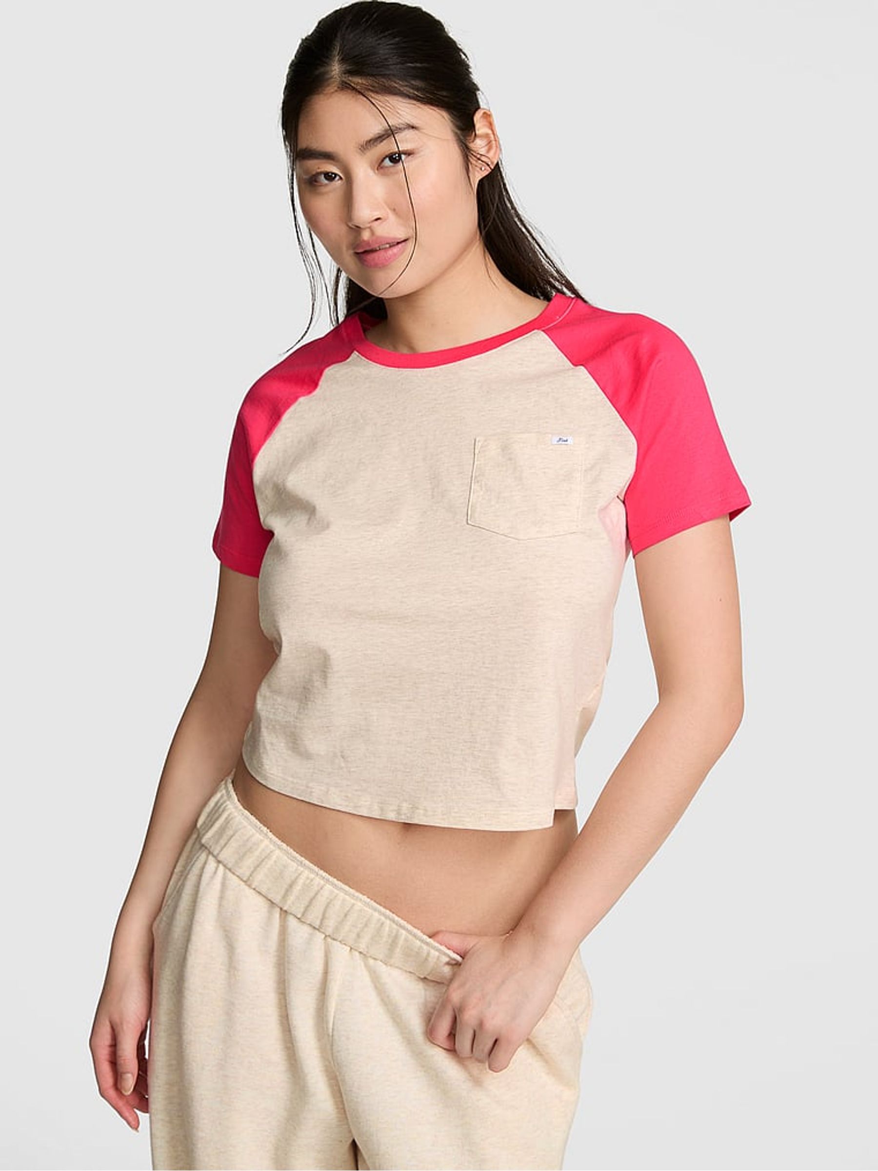 Candy Pink Pocket Pyjama Top - Image 1 of 2
