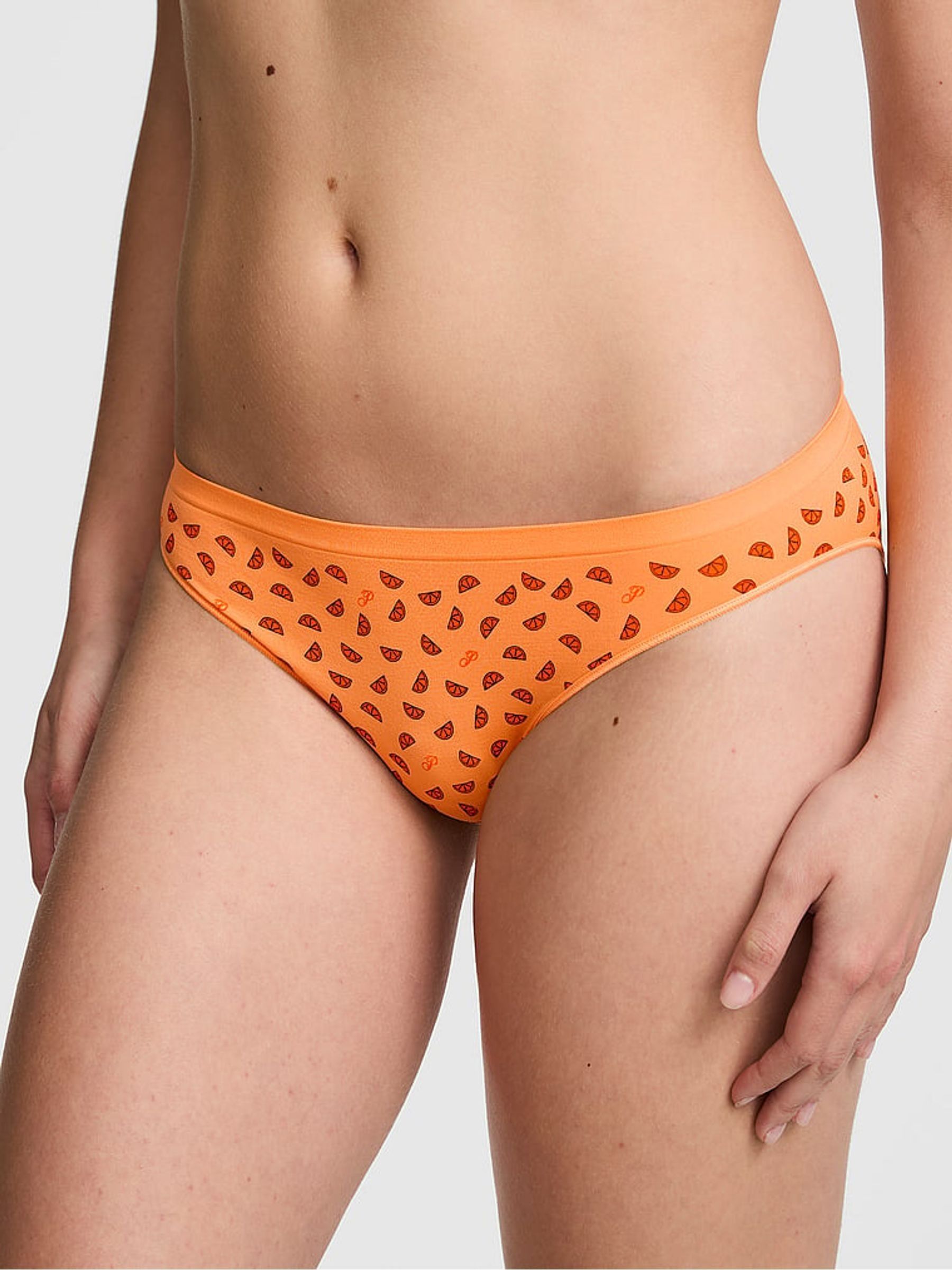 Vitamin C Orange Print Bikini Knickers - Image 1 of 2