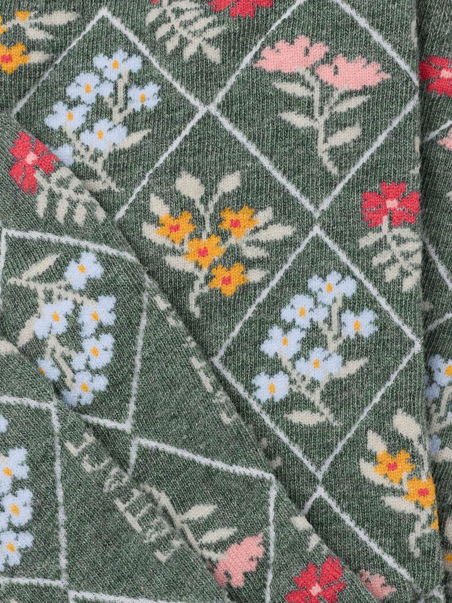 Green Floral Socks - Image 2 of 2