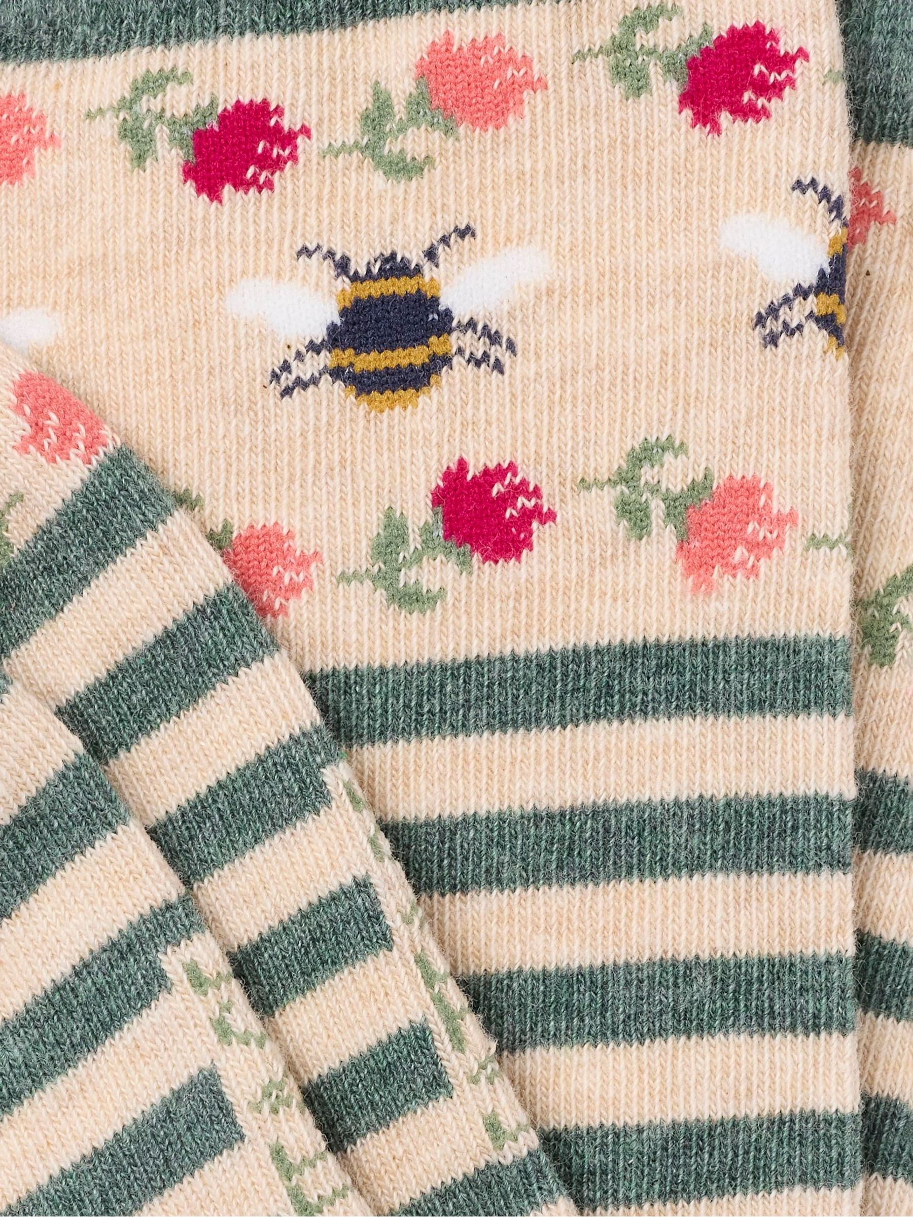 Grey Bee Socks - Image 2 of 2