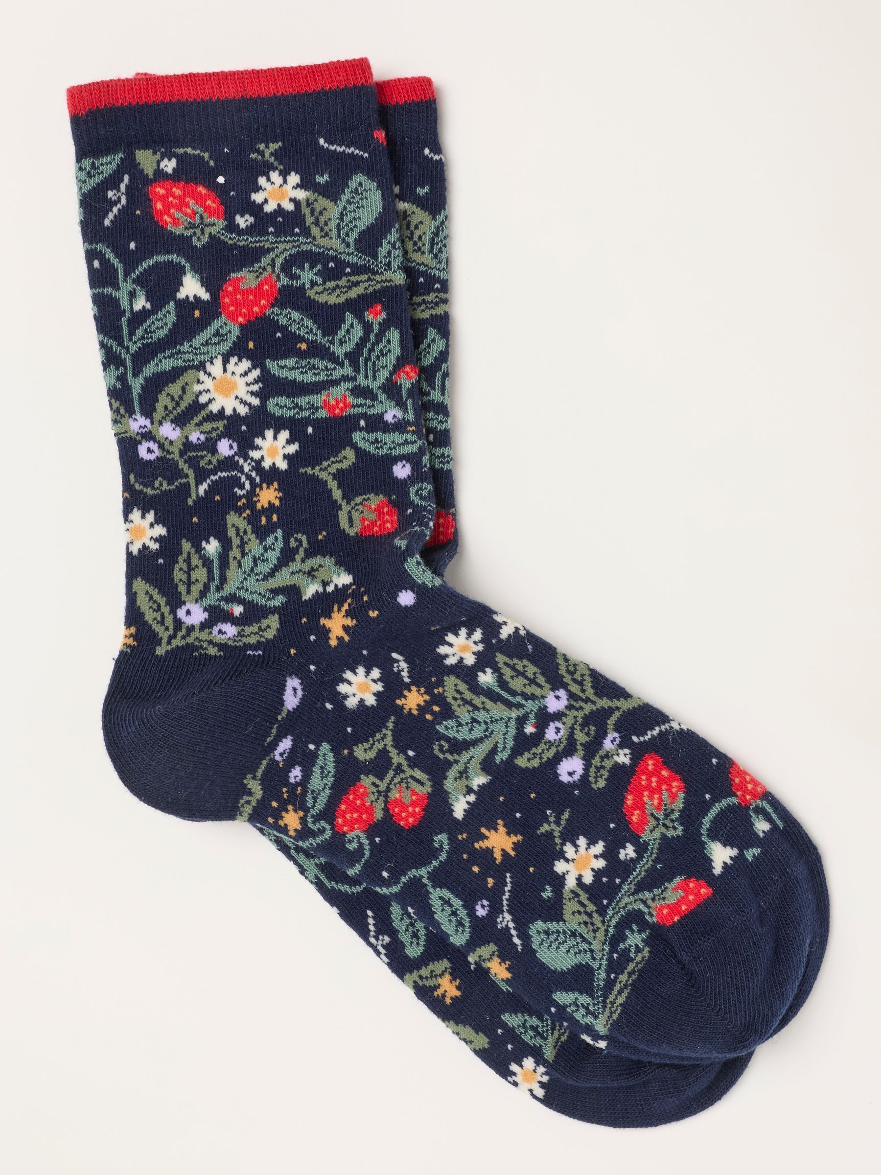 Navy Strawberry Socks - Image 1 of 2