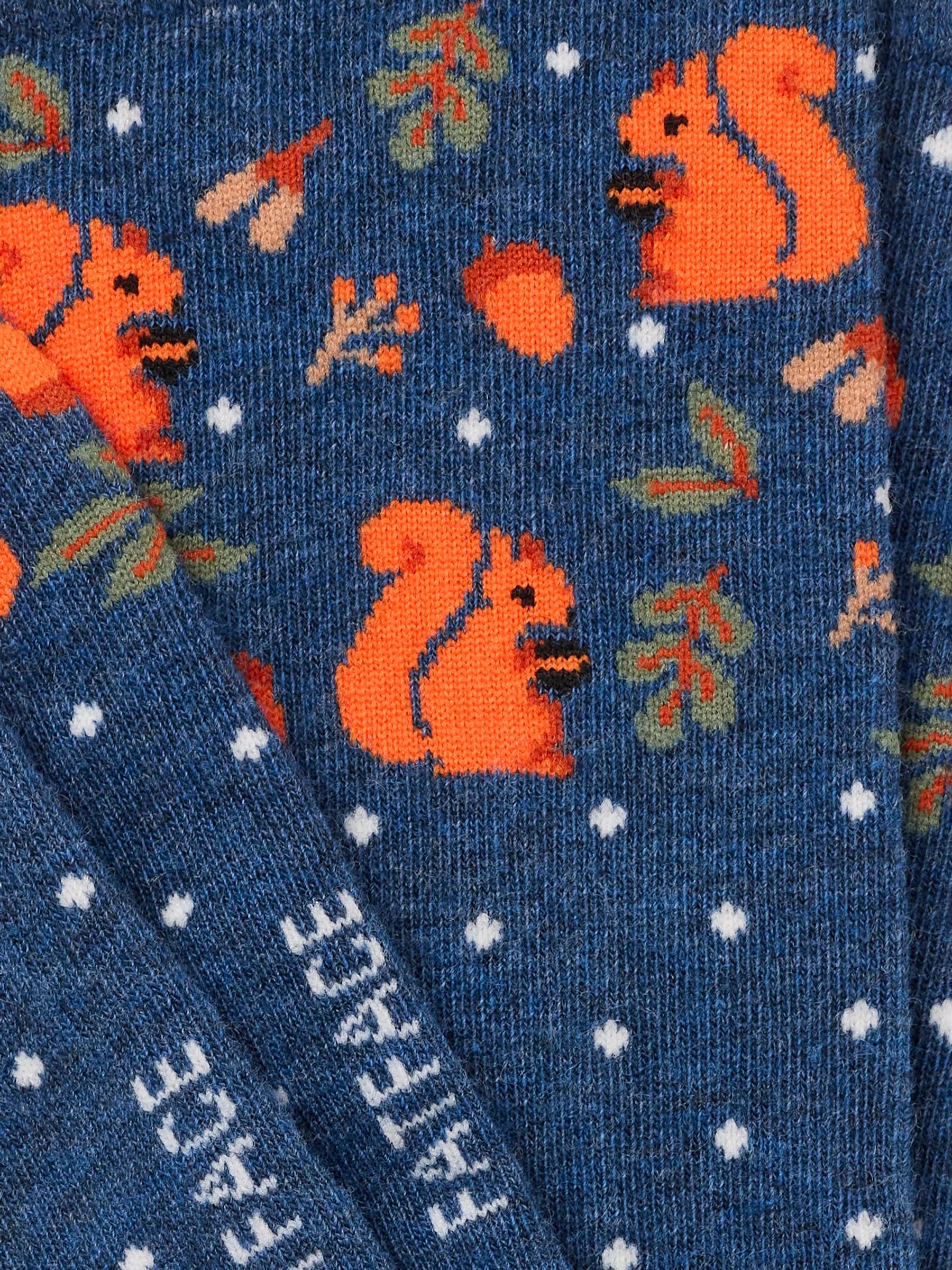 Navy Squirrel Socks - Image 2 of 2 Navy Squirrel Socks - Image 2 of 2