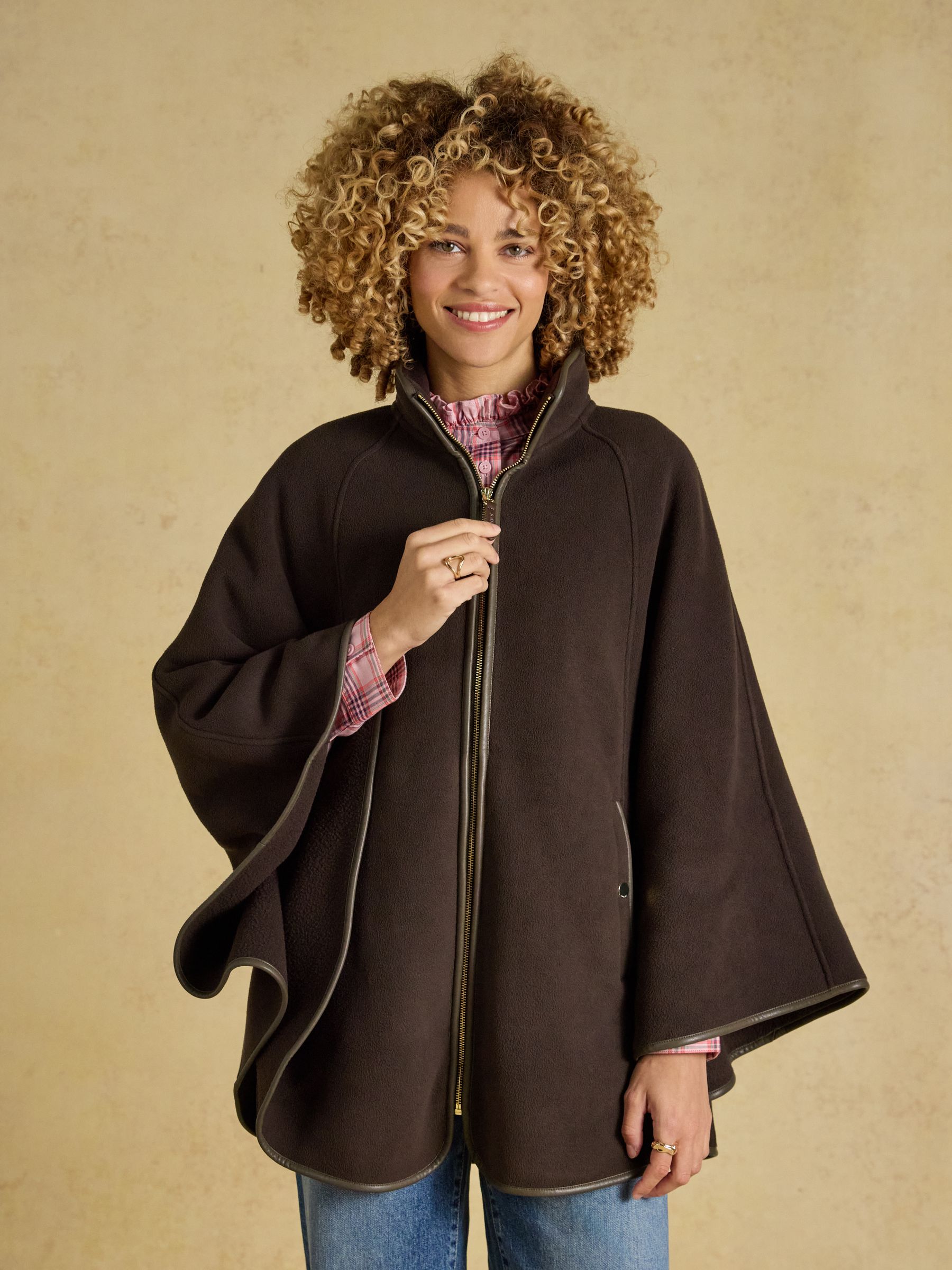 Heritage Chocolate Brown Longline Polar Fleece Longline Cape - Image 1 of 9 Heritage Chocolate Brown Longline Polar Fleece Longline Cape - Image 1 of 9