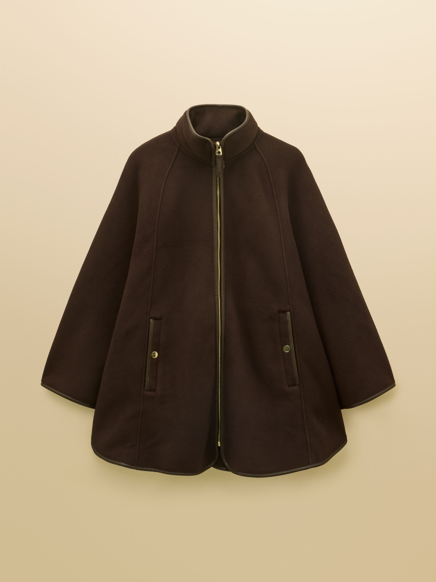 Heritage Chocolate Brown Longline Polar Fleece Longline Cape - Image 9 of 9
