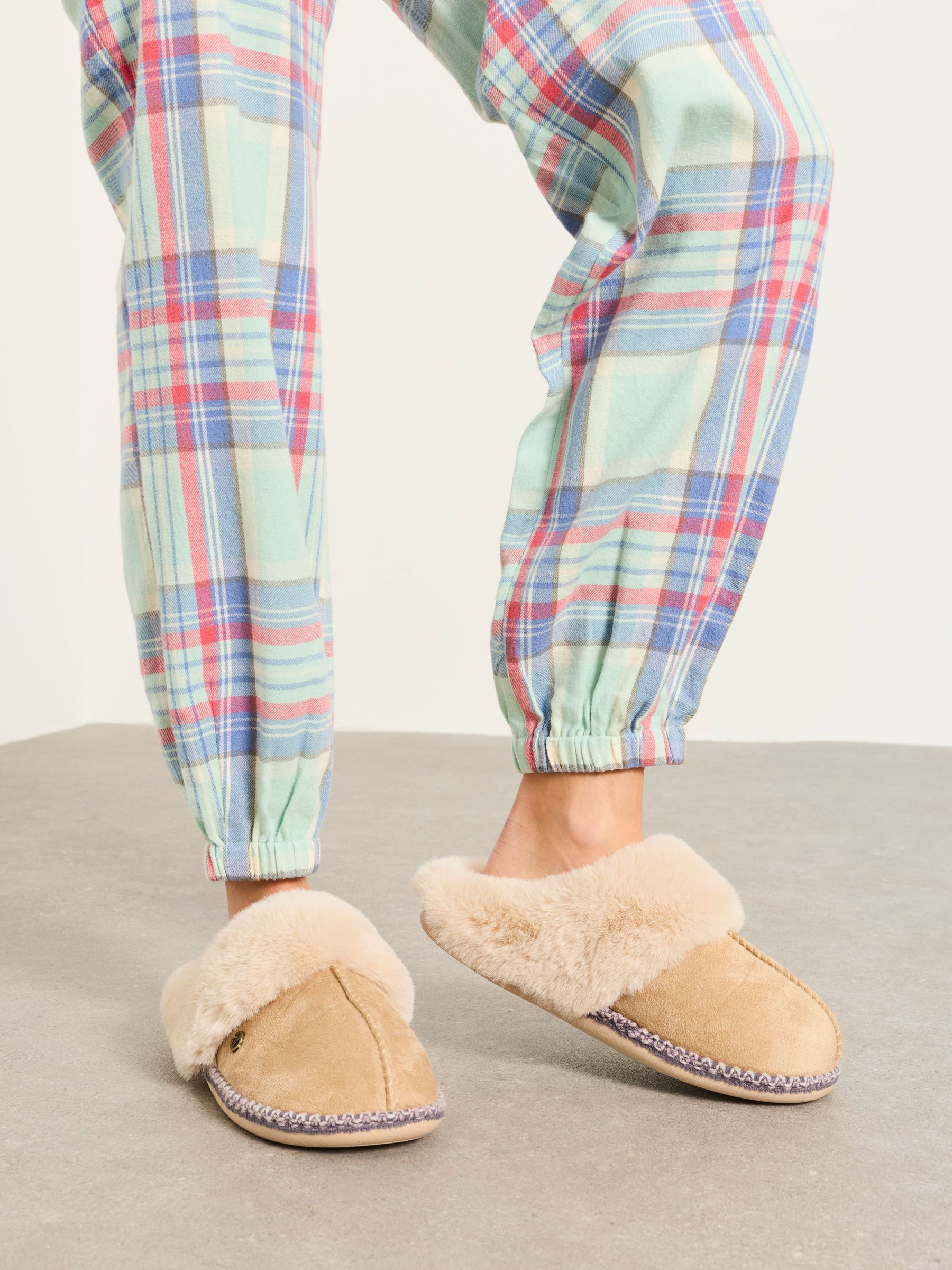 Harper Light Green Check Cuffed Pyjama Bottoms - Image 5 of 6