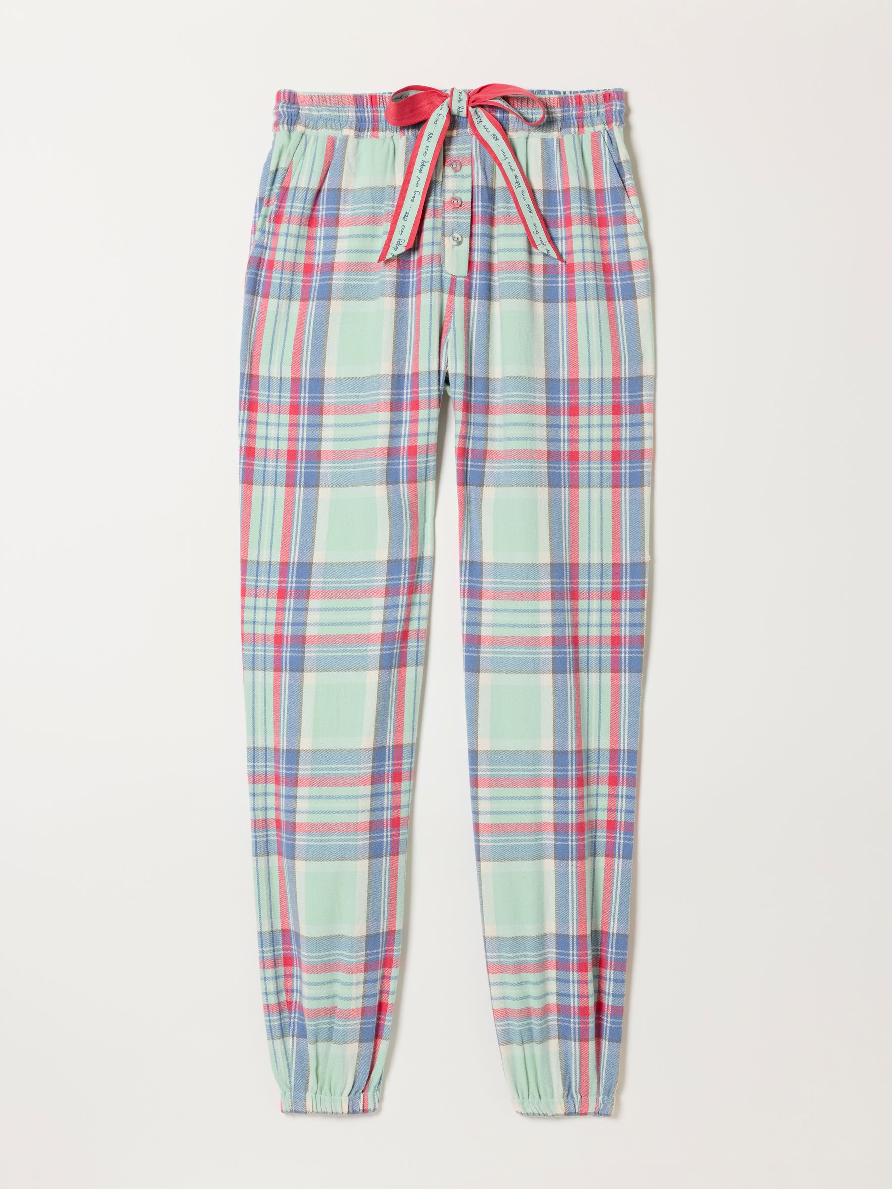 Harper Light Green Check Cuffed Pyjama Bottoms - Image 6 of 6
