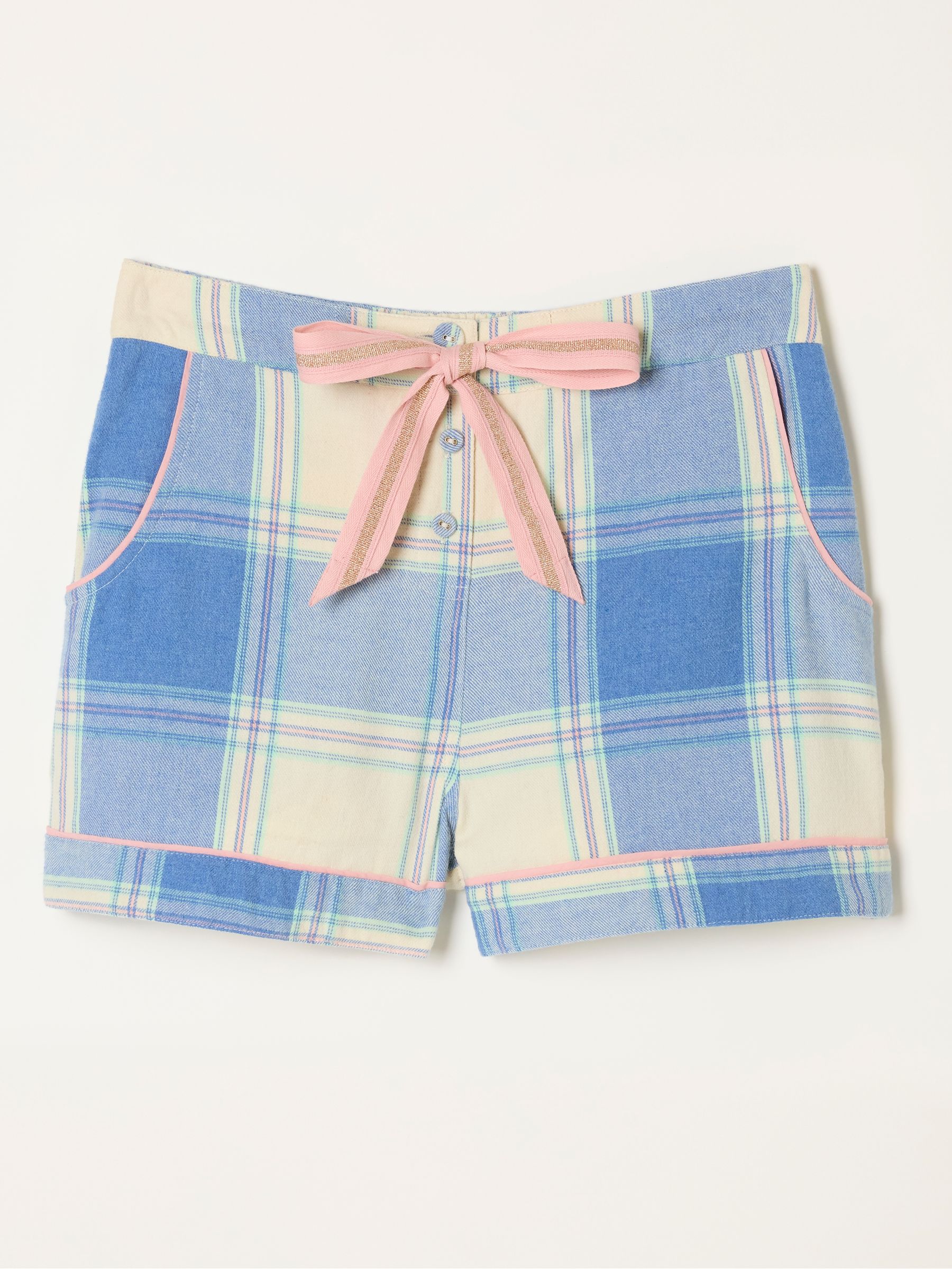 Blue Large Check Pyjama Shorts - Image 6 of 6