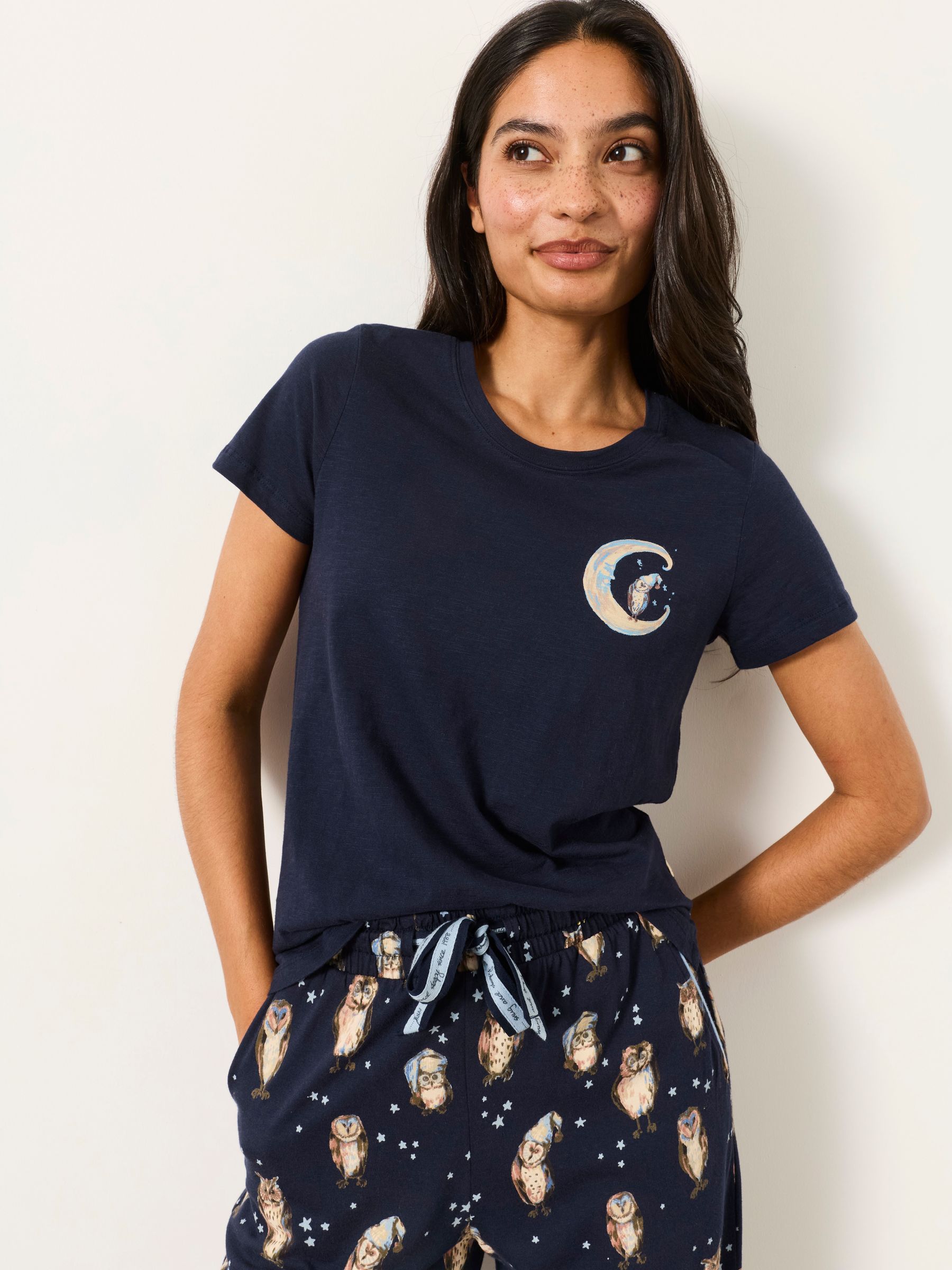 Natalie Navy Owl Tee - Image 1 of 3