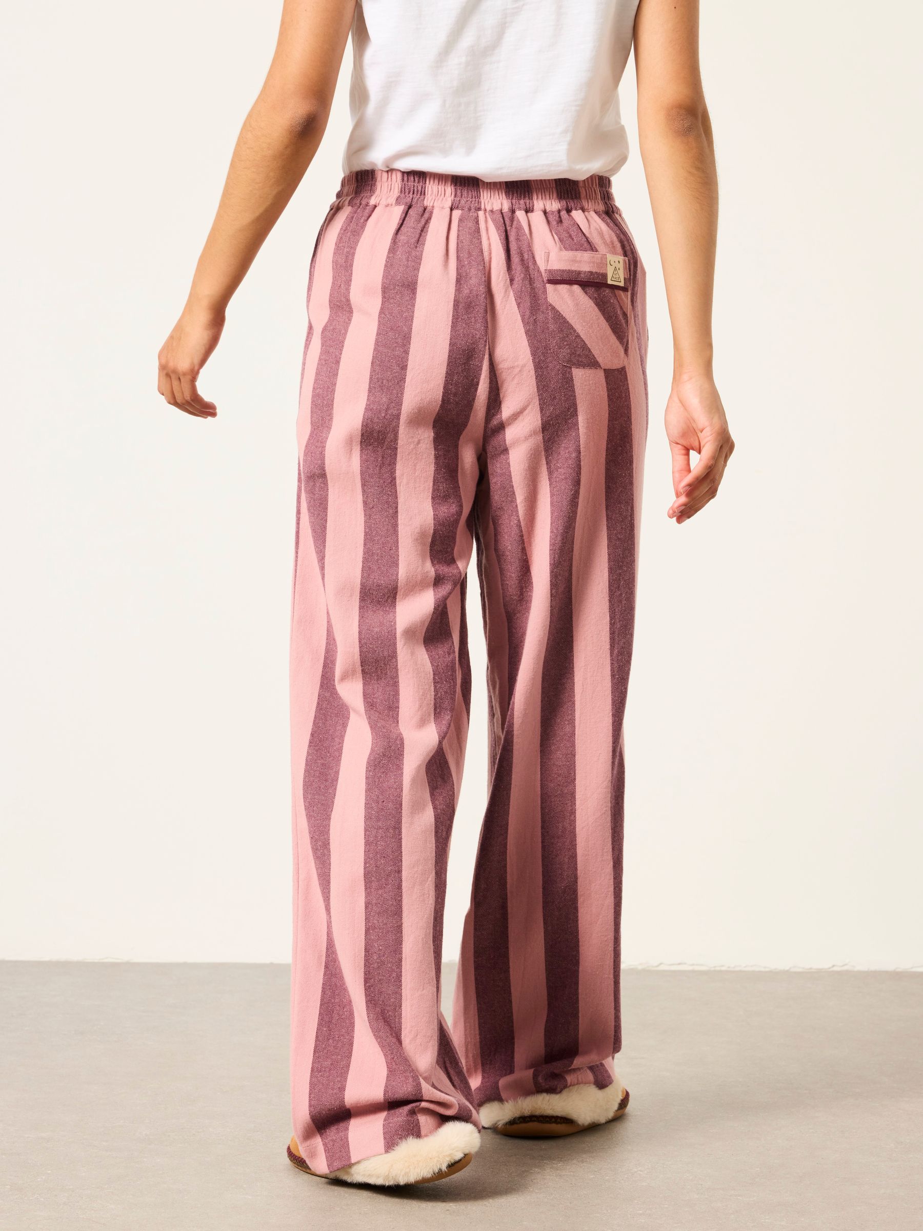 Lola Purple Stripe Wide Leg Pyjama Bottoms - Image 2 of 6