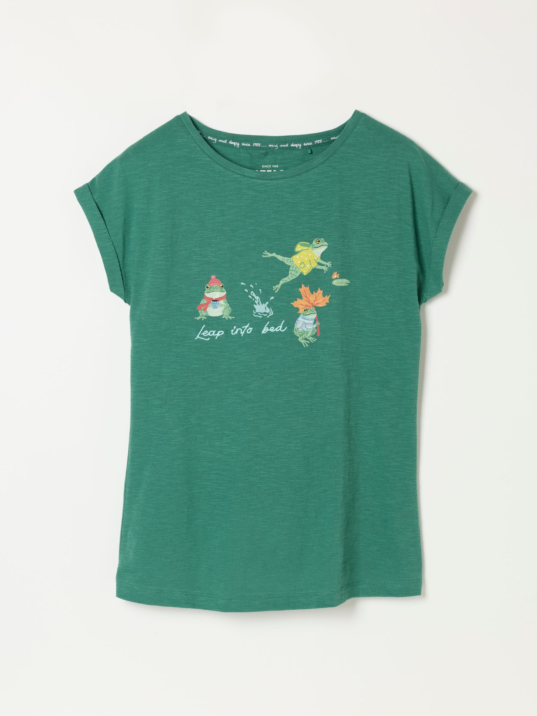 Ivy Teal Blue Frog Pyjama Top - Image 6 of 6