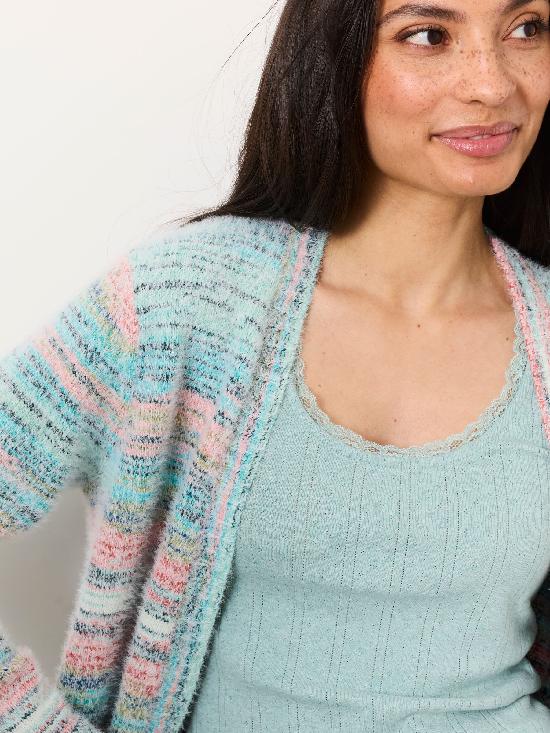 Multi Space Dye Edge to Edge Cardigan - Image 4 of 5