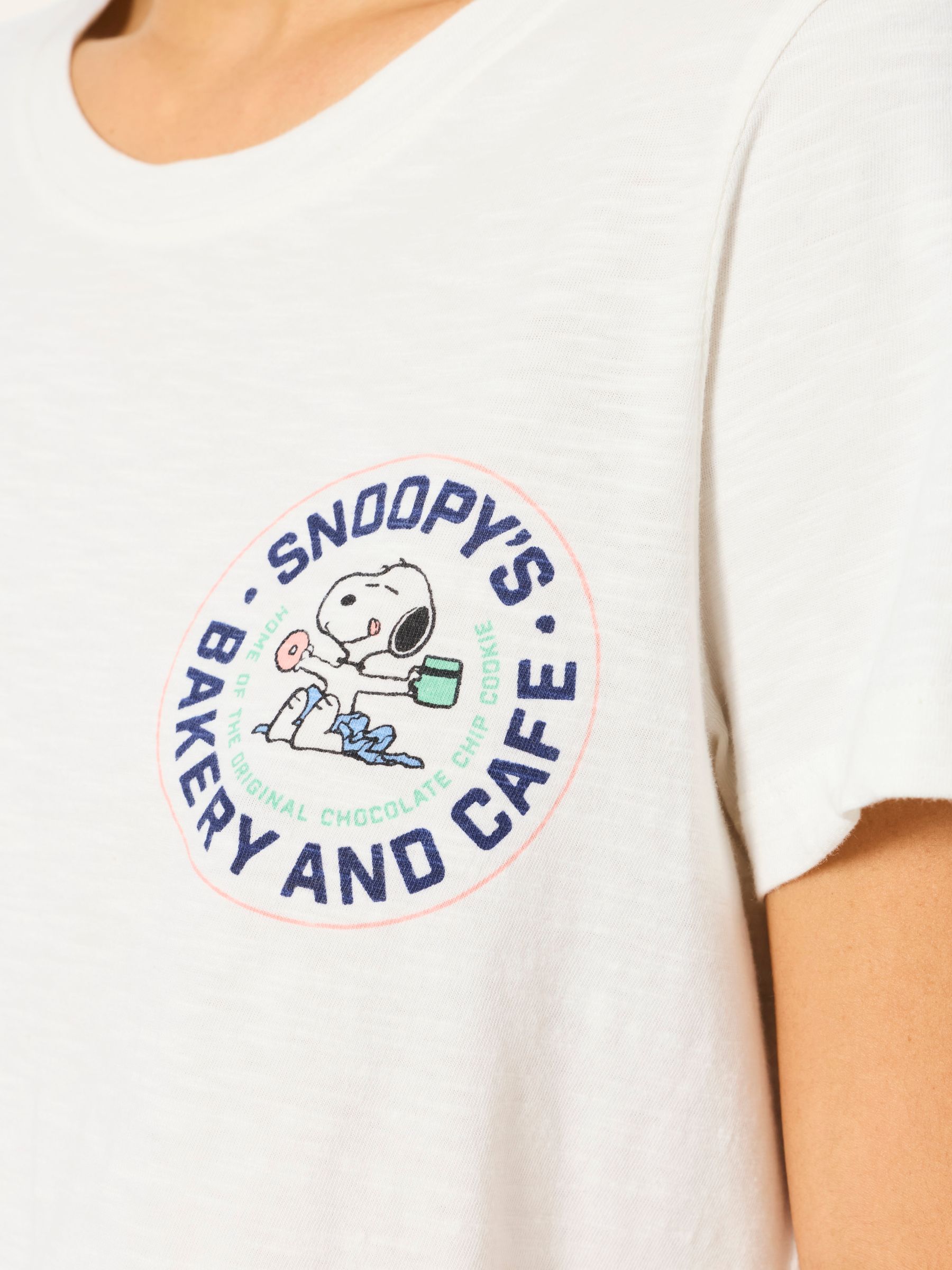 Navy Blue Cafe Snoopy Pant and Tee Pyjama Set - Image 4 of 7