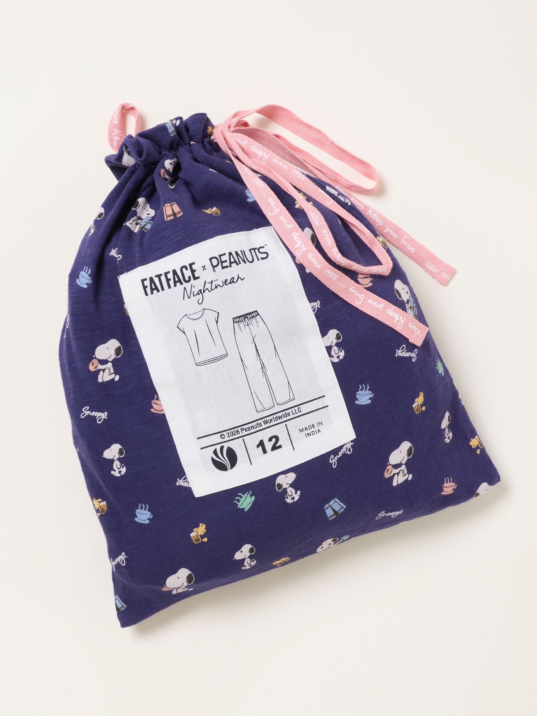 Navy Blue Cafe Snoopy Pant and Tee Pyjama Set - Image 7 of 7
