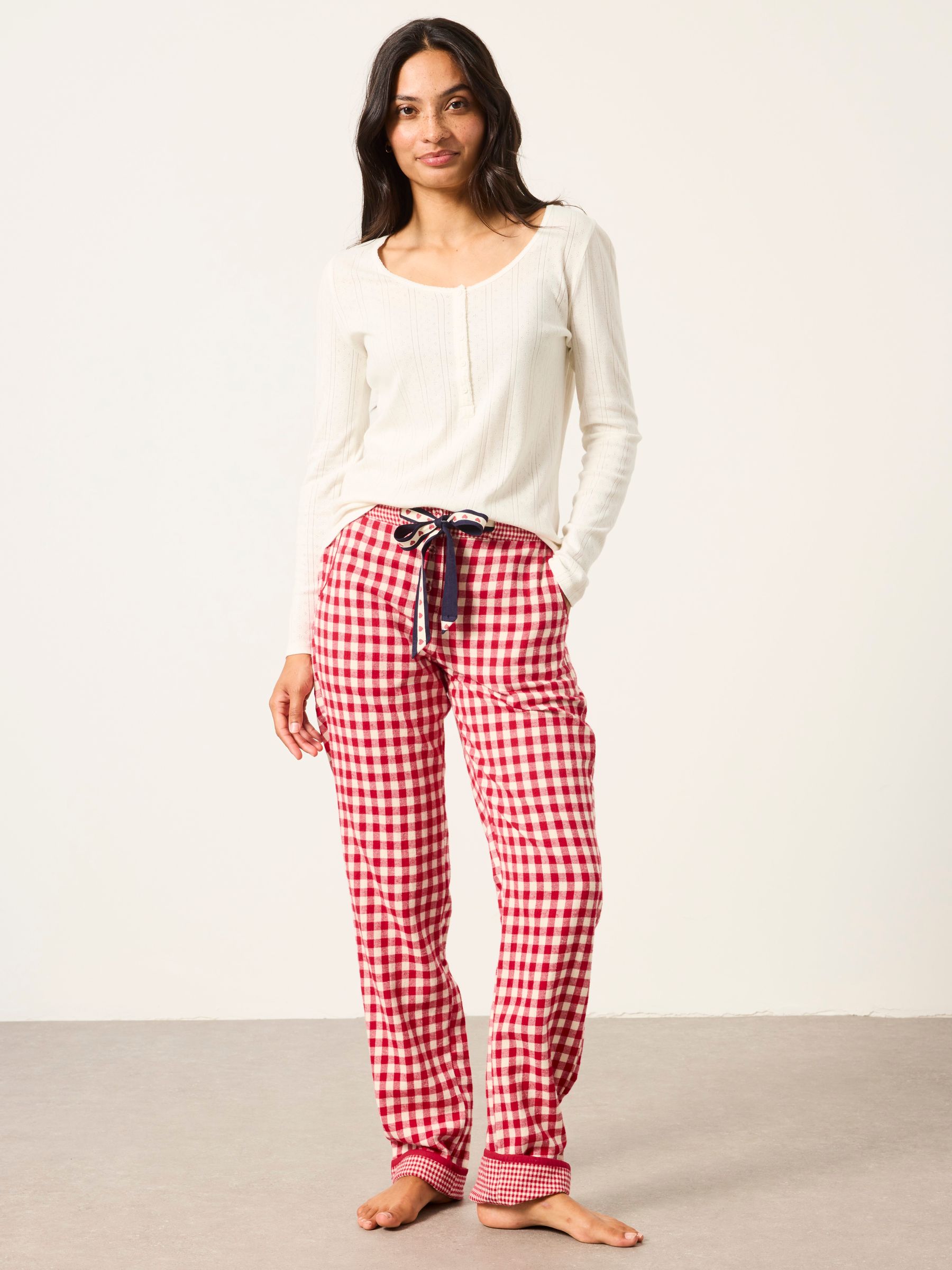 Eva Red Gingham Pyjama Bottoms - Image 4 of 6