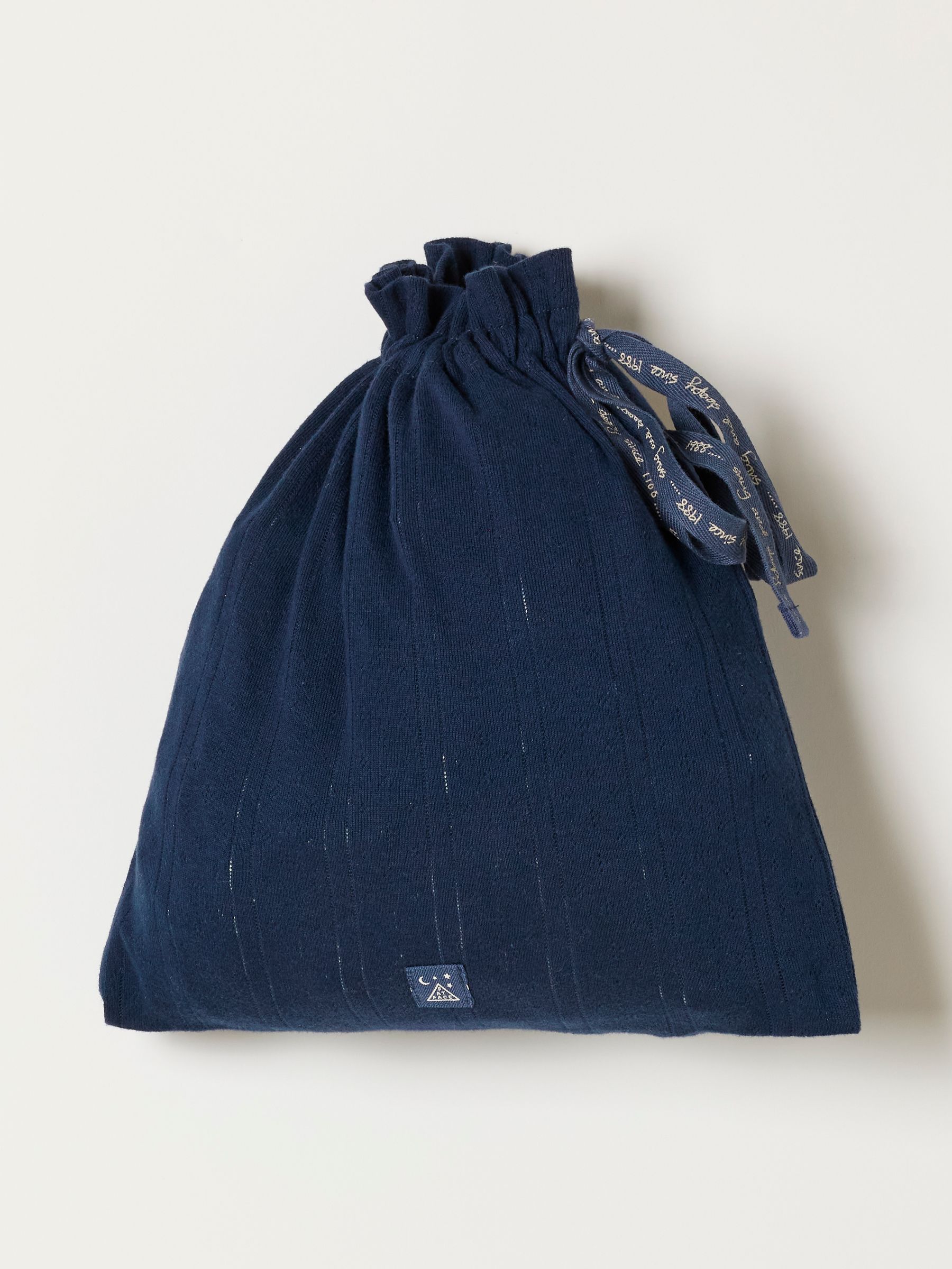 2 Piece Navy Blue Pointelle Short Pyjama Set - Image 2 of 2 2 Piece Navy Blue Pointelle Short Pyjama Set - Image 2 of 2