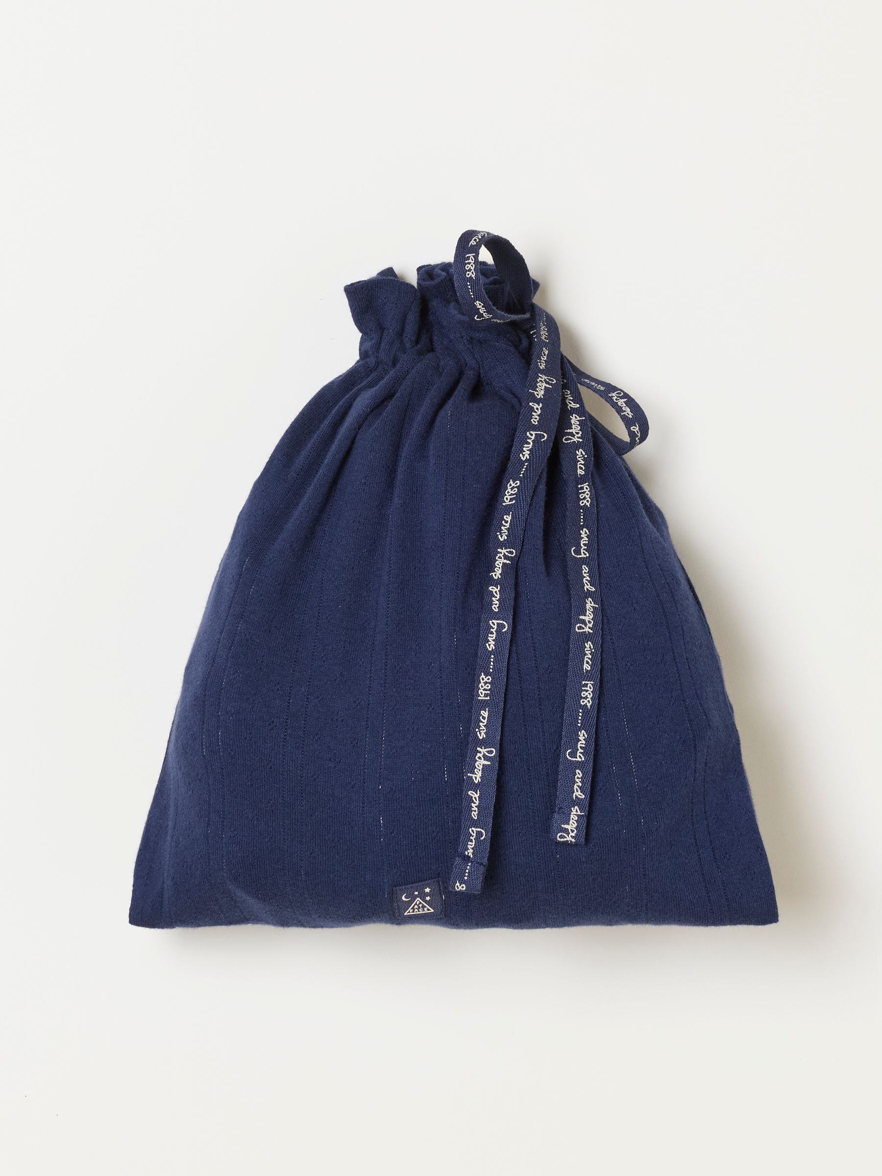 Navy Pointelle Wide Leg Trouser and Vest Set - Image 7 of 7