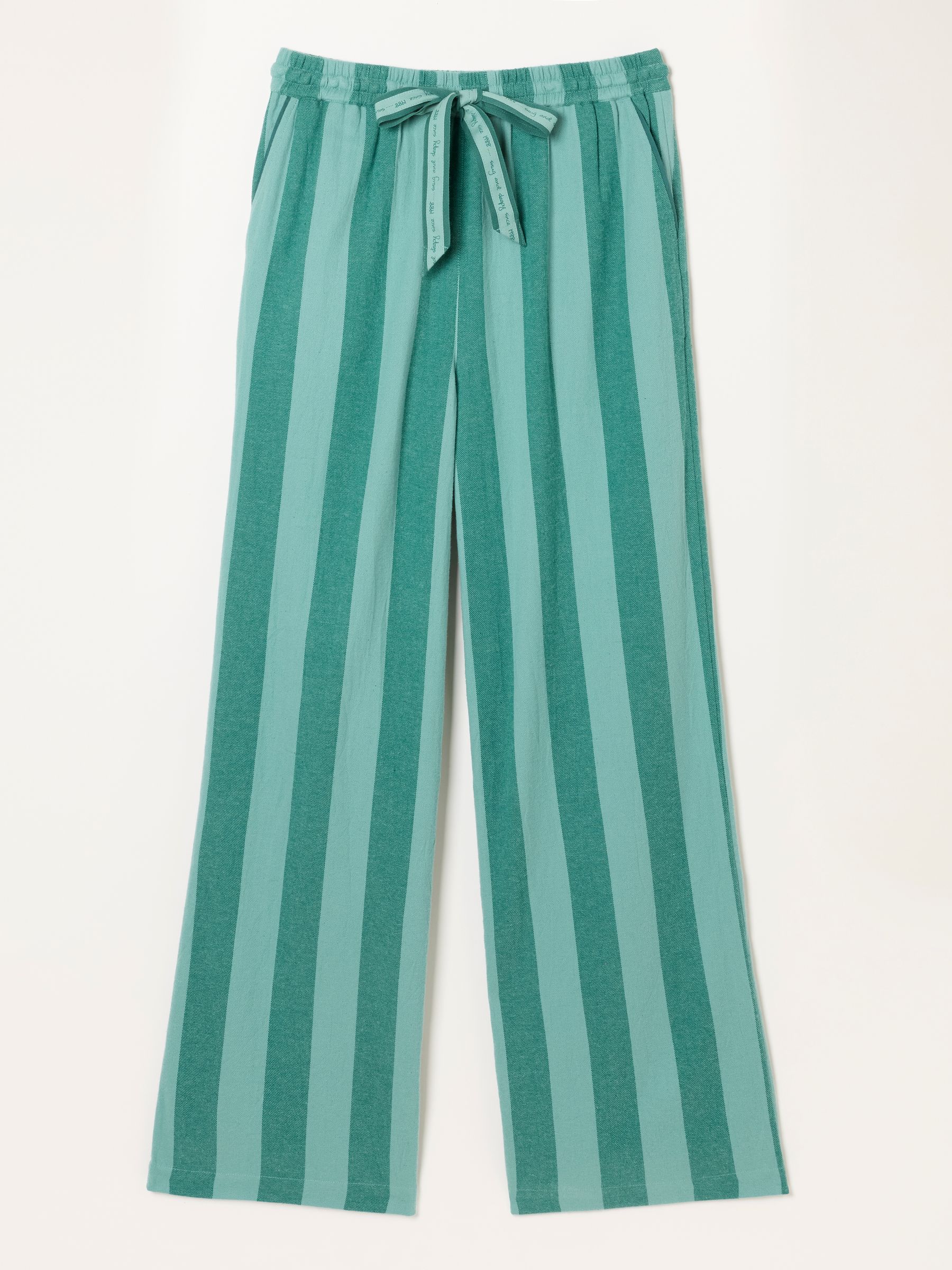 Lola Green Stripe Wide Leg Pyjama Bottoms - Image 6 of 6