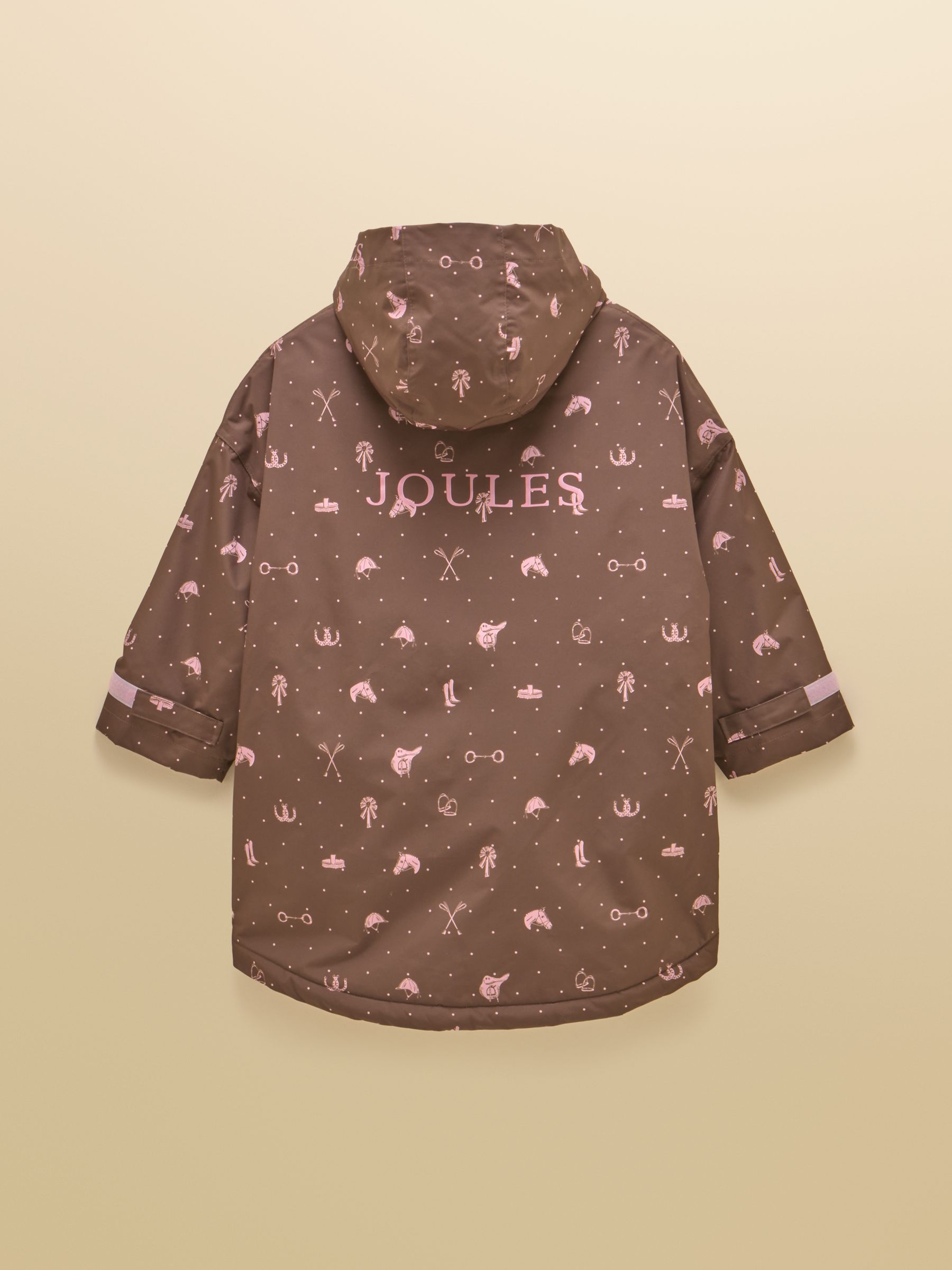Girls' Coverall Chocolate Brown Oversized Fleece Lined Waterproof Coat - Image 2 of 5 Girls' Coverall Chocolate Brown Oversized Fleece Lined Waterproof Coat - Image 2 of 5