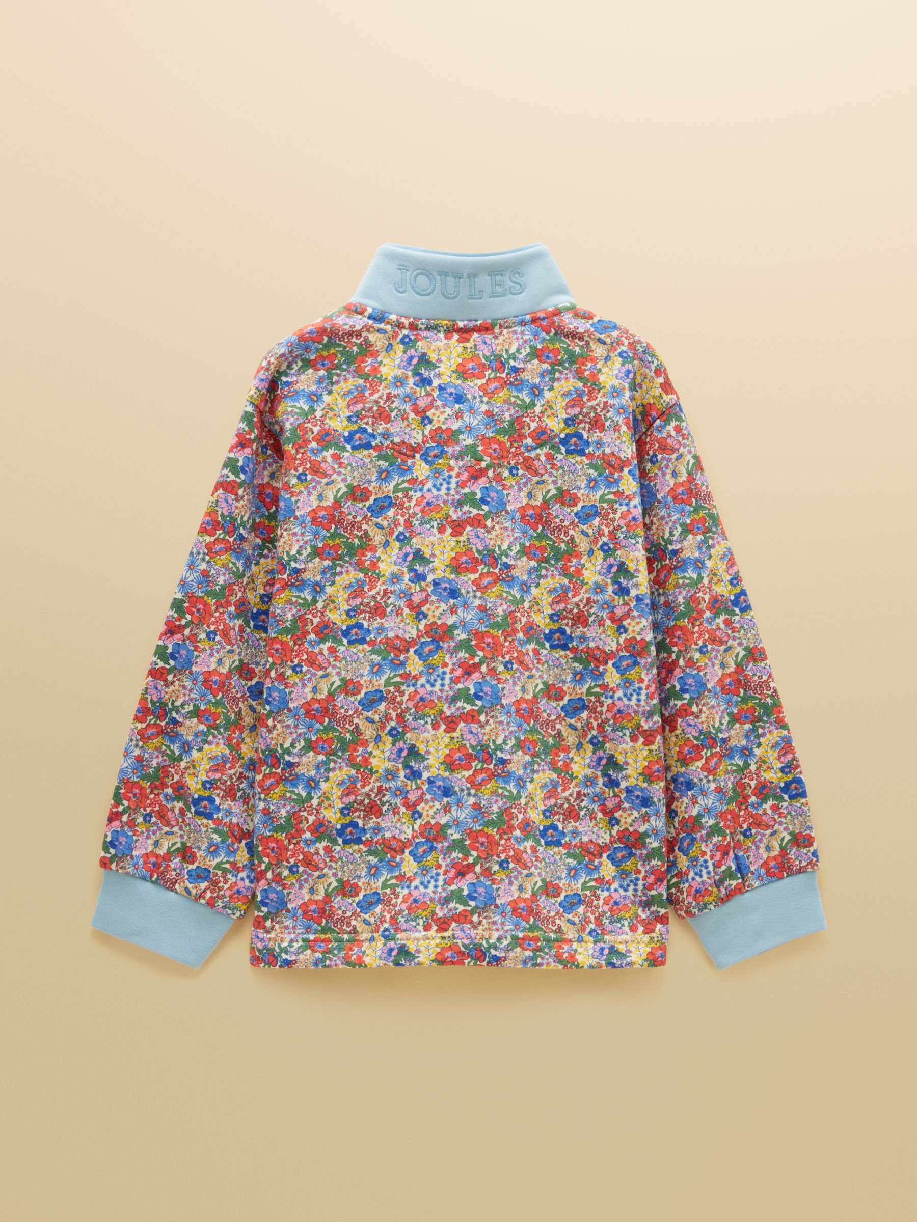 Girls' Burnham Cream Ditsy Funnel Neck Sweatshirt - Image 2 of 6