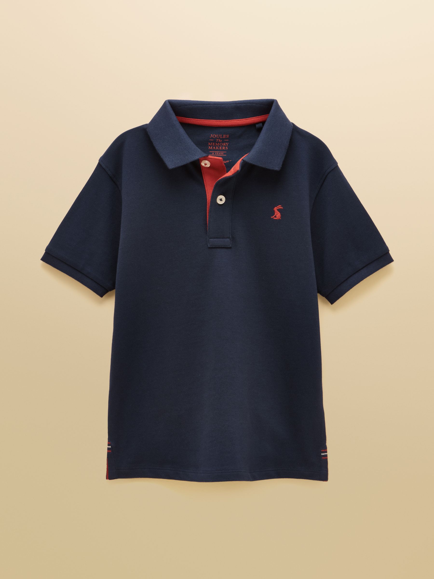 Boys' Woody Navy Short Sleeve Cotton Polo Shirt - Image 1 of 5 Boys' Woody Navy Short Sleeve Cotton Polo Shirt - Image 1 of 5