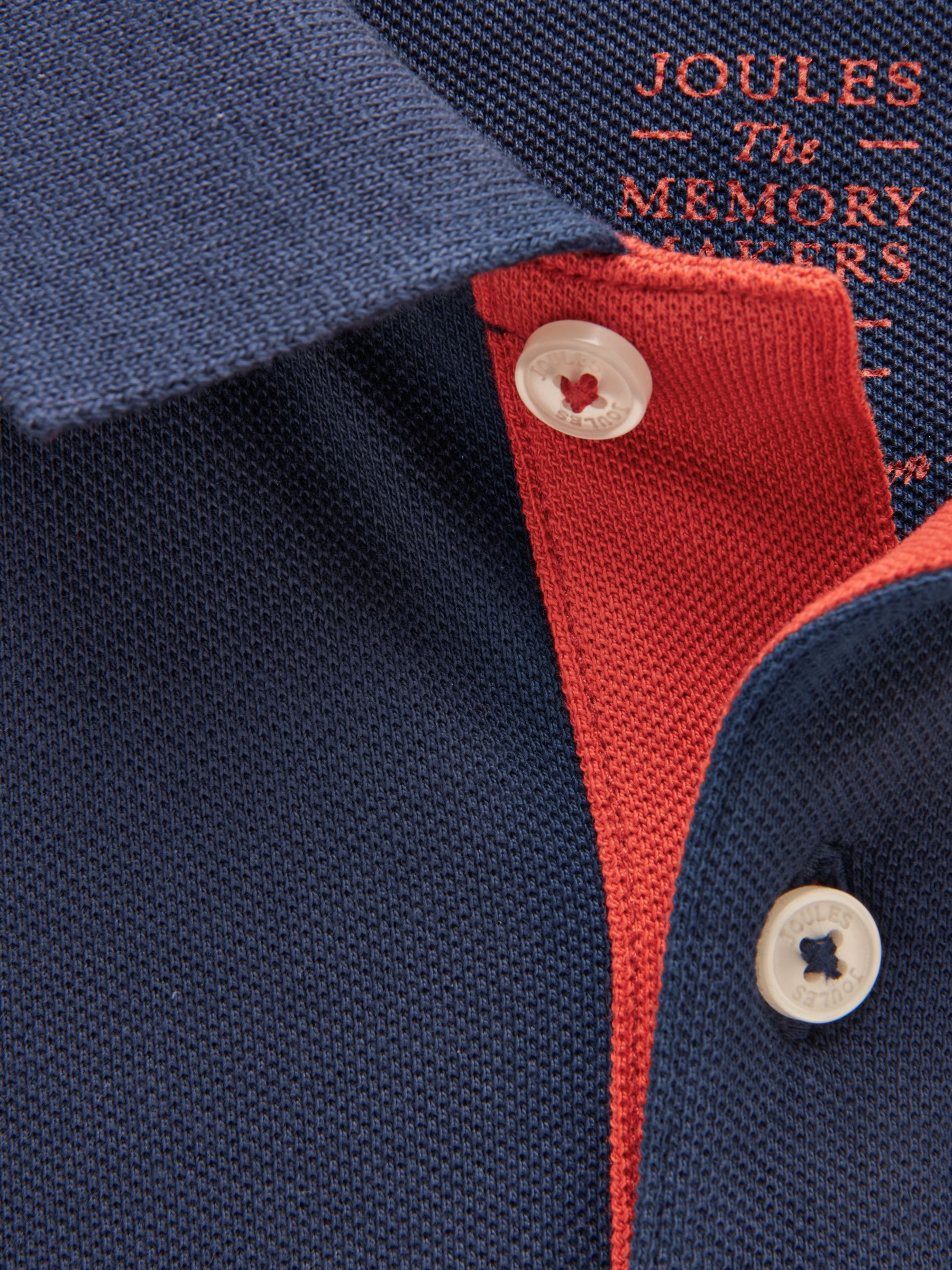 Boys' Woody Navy Short Sleeve Cotton Polo Shirt - Image 4 of 5