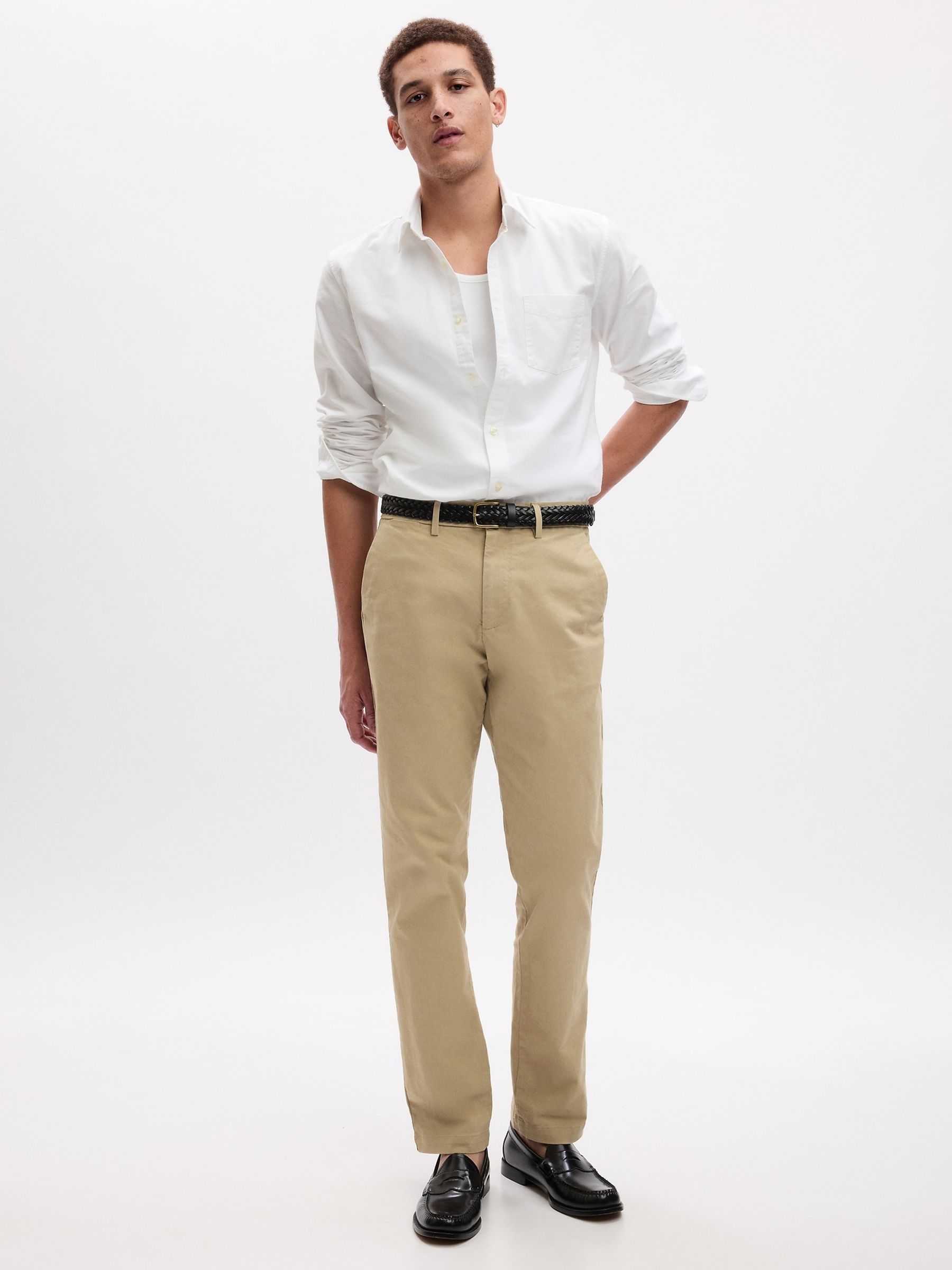 Beige Modern Straight Chinos - Image 1 of 6 Beige Modern Straight Chinos - Image 1 of 6