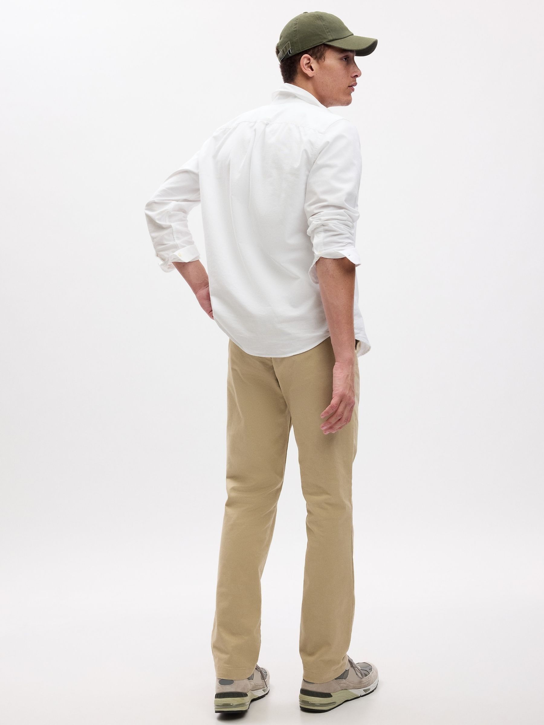 Beige Modern Straight Chinos - Image 2 of 6