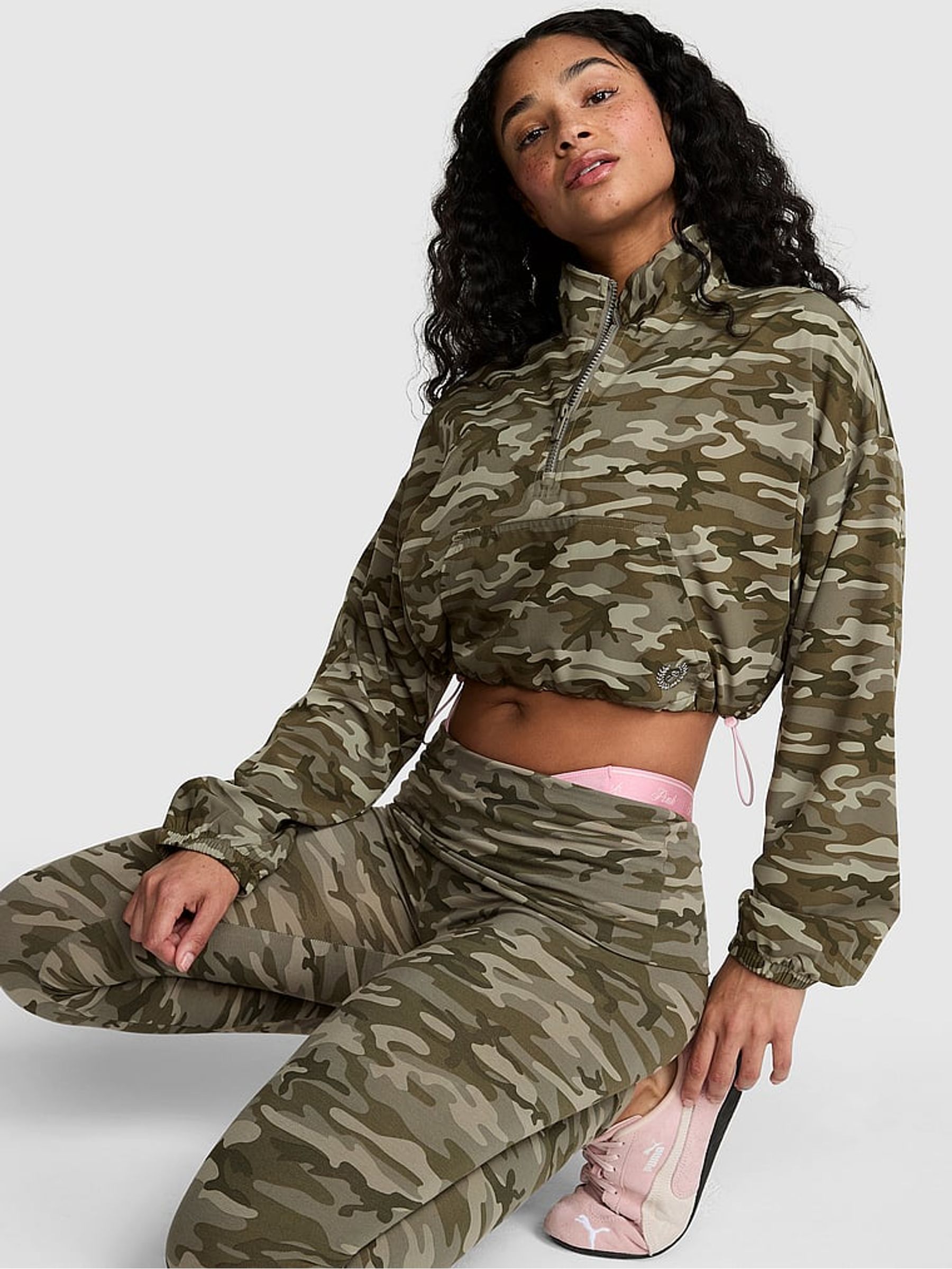 Green Camo Half Zip Jumper - Image 1 of 2