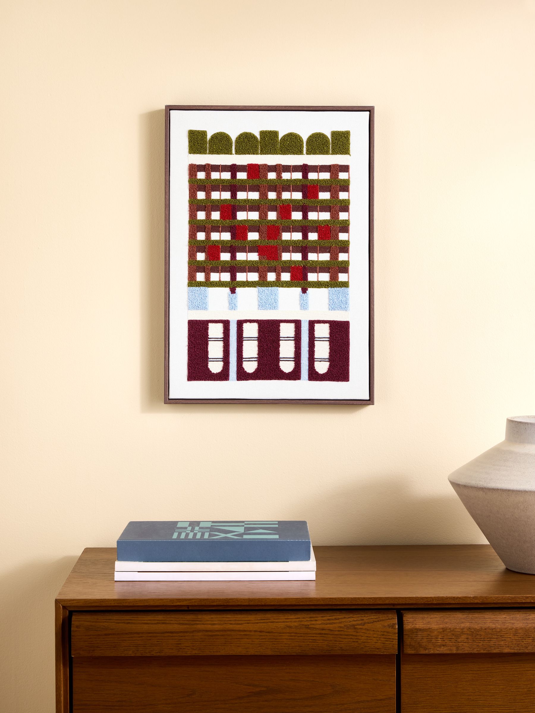 Tier Embroidered Wall Art in Multi - Image 1 of 5