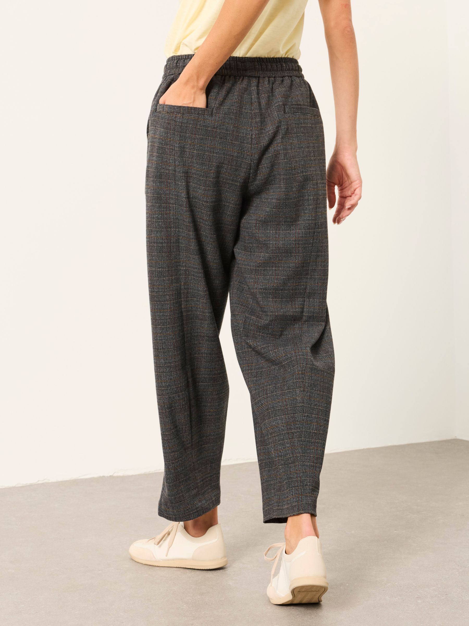Alev Grey Tapered Check Trousers - Image 2 of 6