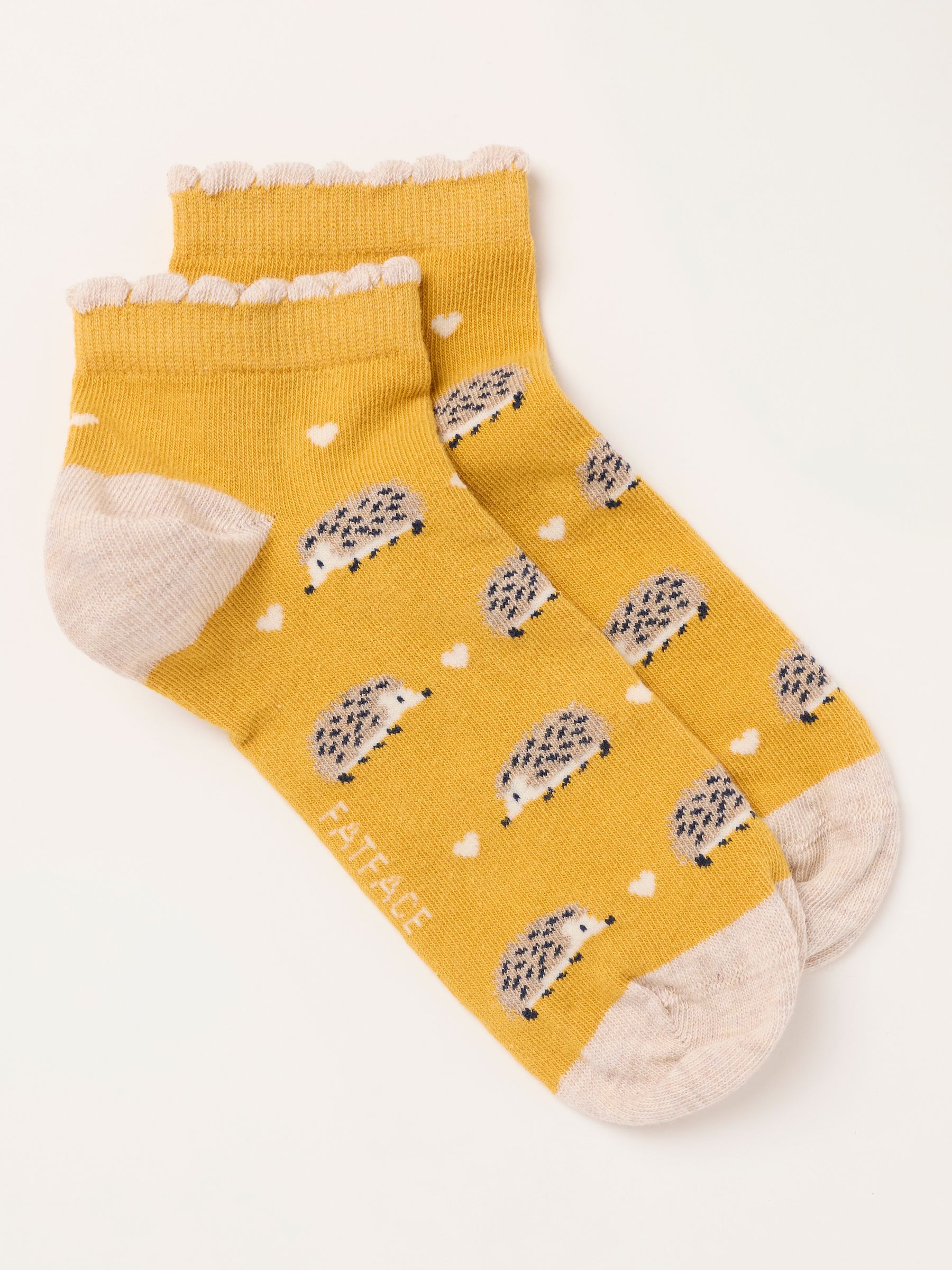 Yellow Hedgehog Trainer Socks - Image 1 of 2