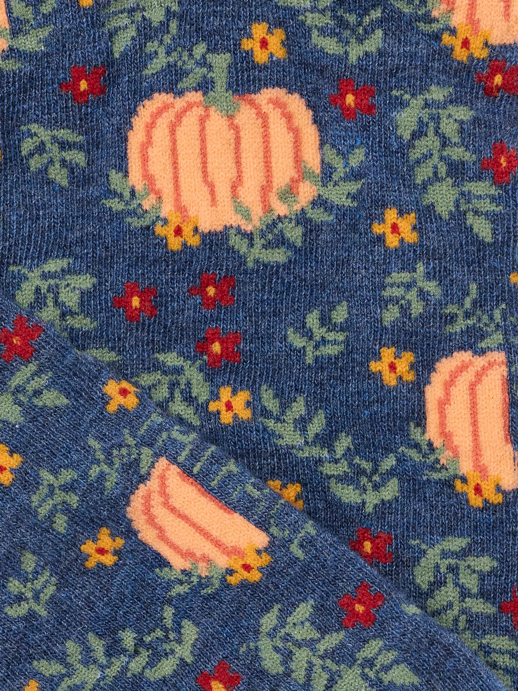 Navy Pumpkin Trainer Socks - Image 2 of 2