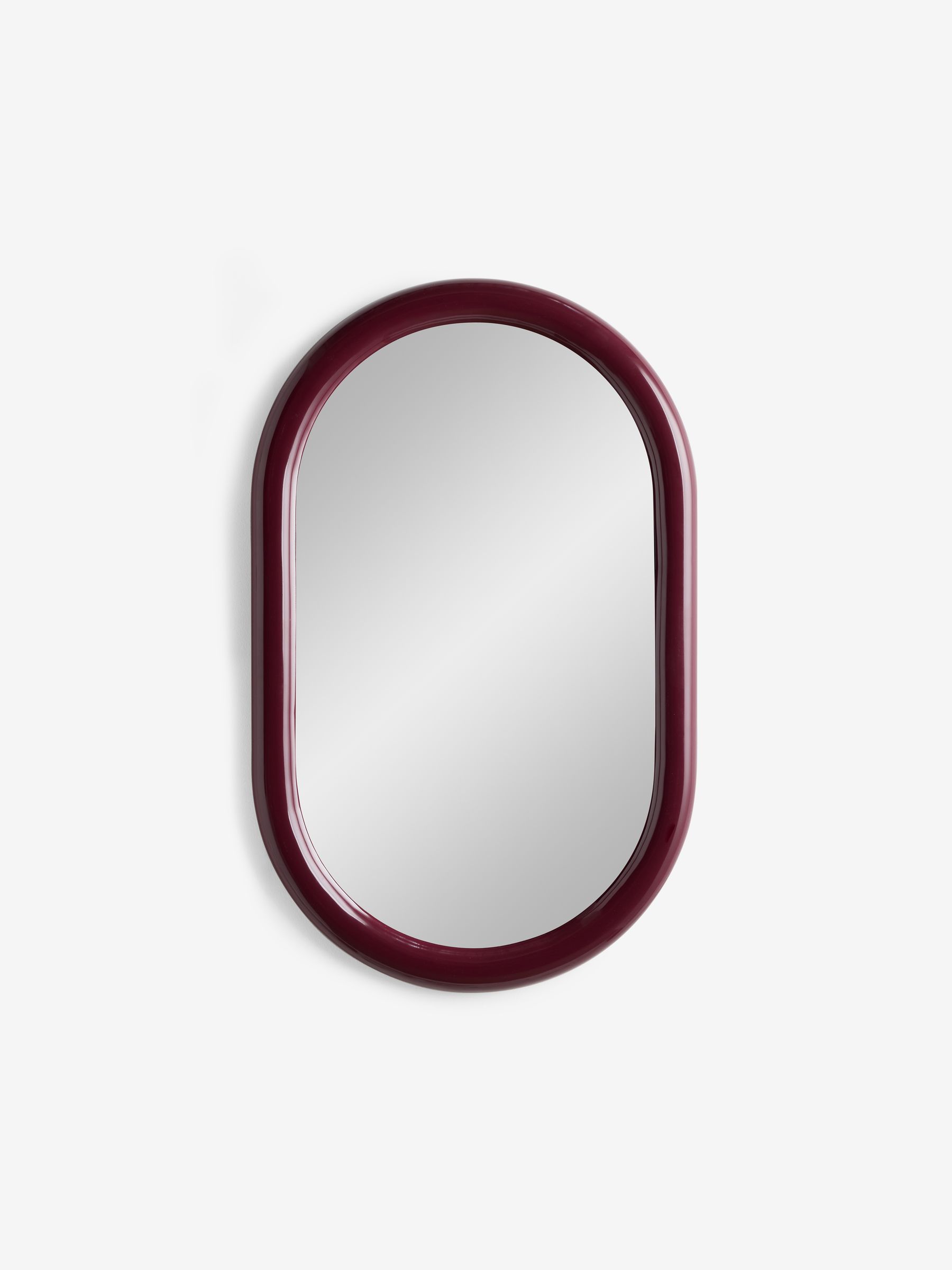Reya Oval Mirror in Burgundy Red - Image 4 of 5