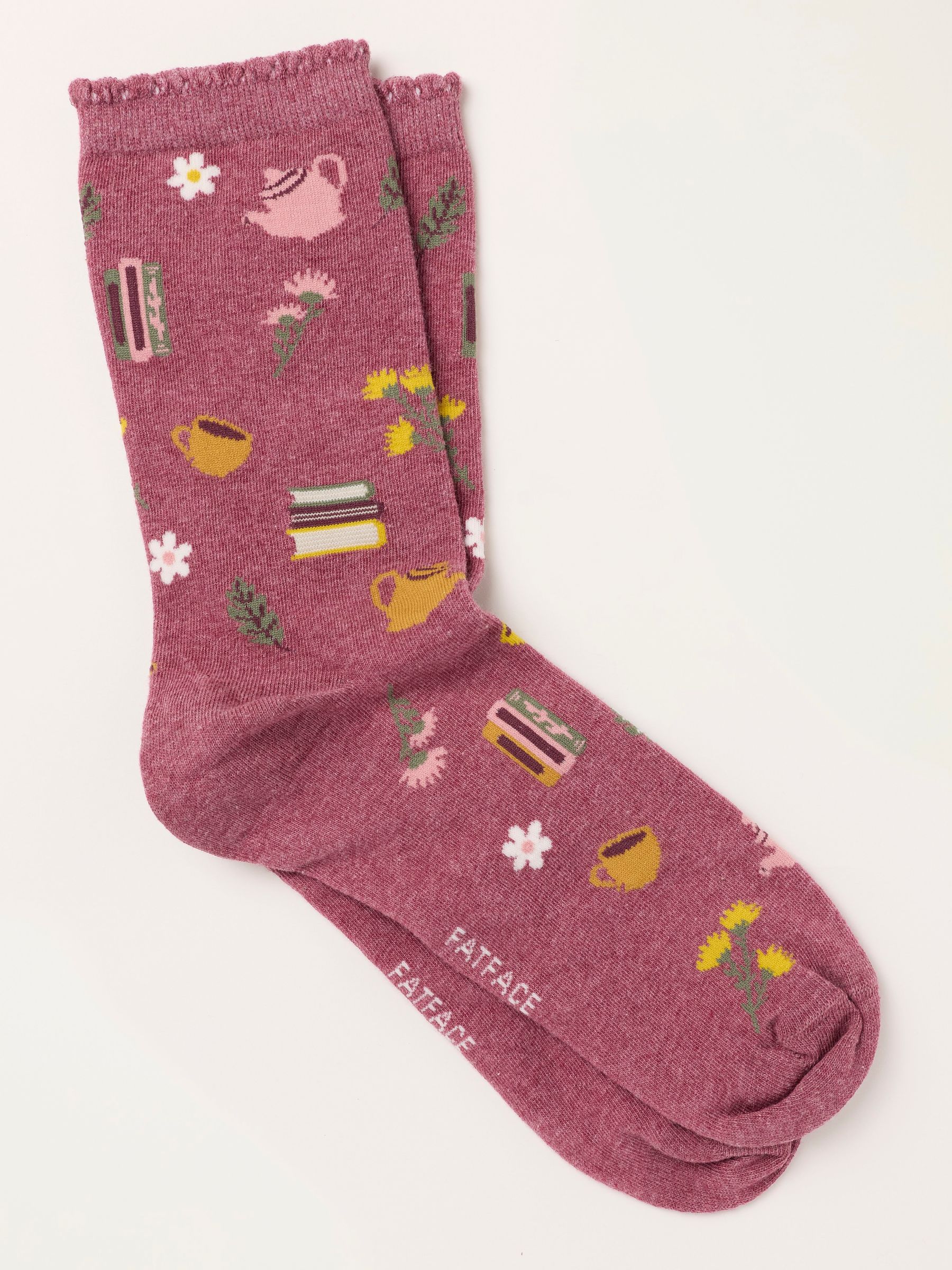 Berry Pink Tea Socks - Image 1 of 2 Berry Pink Tea Socks - Image 1 of 2