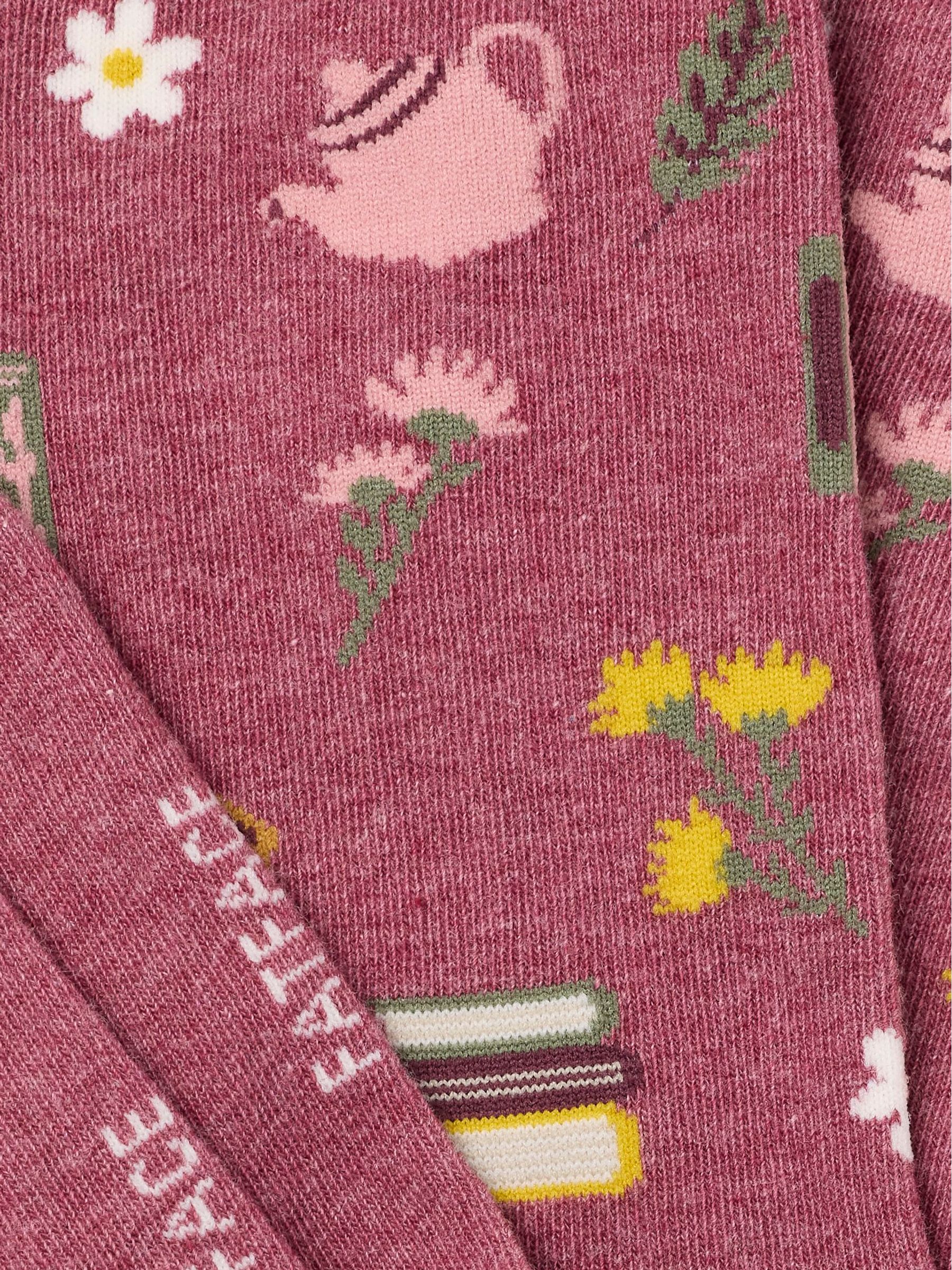 Berry Pink Tea Socks - Image 2 of 2 Berry Pink Tea Socks - Image 2 of 2